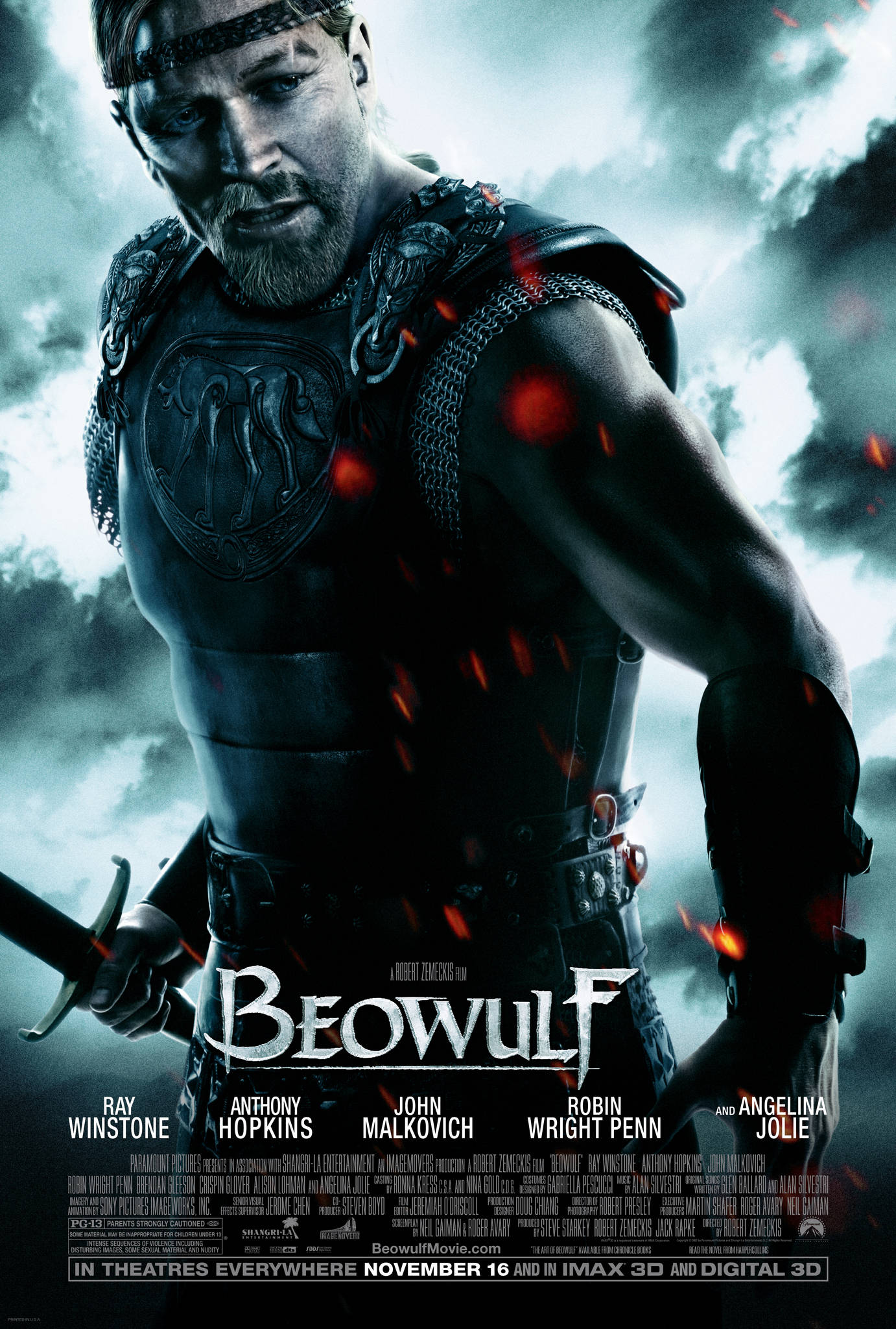Poster Beowulf Ray Winstone Fundal