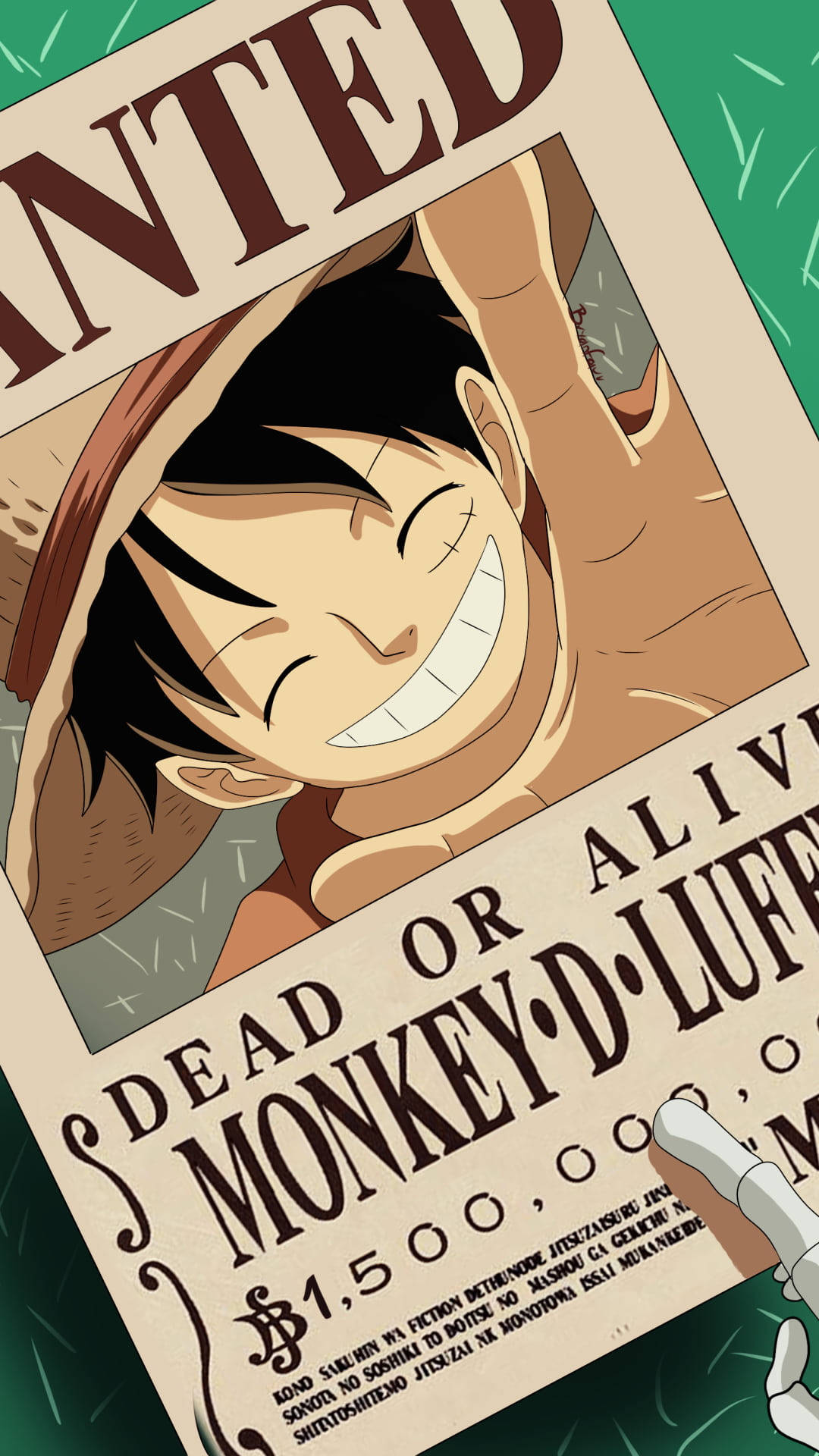 Poster căutat Luffy Zâmbind Fundal