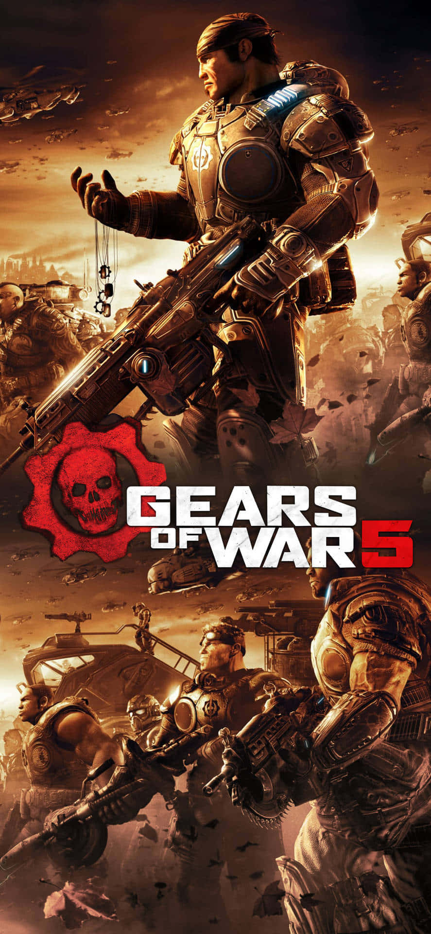 Poster cu Mai Multe Personaje Fond iPhone XS Gears Of War 5 Fundal