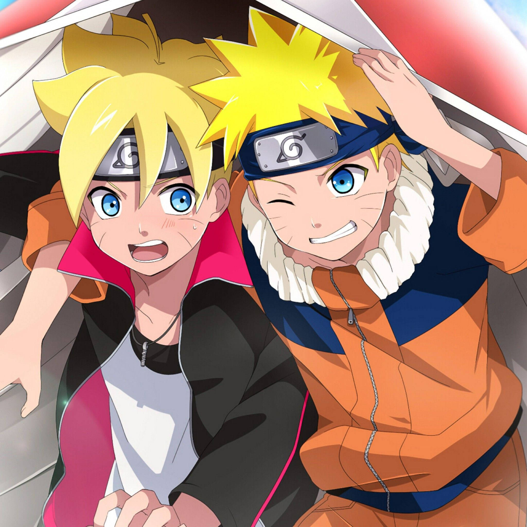 Poster cu Naruto și Boruto copii Fundal
