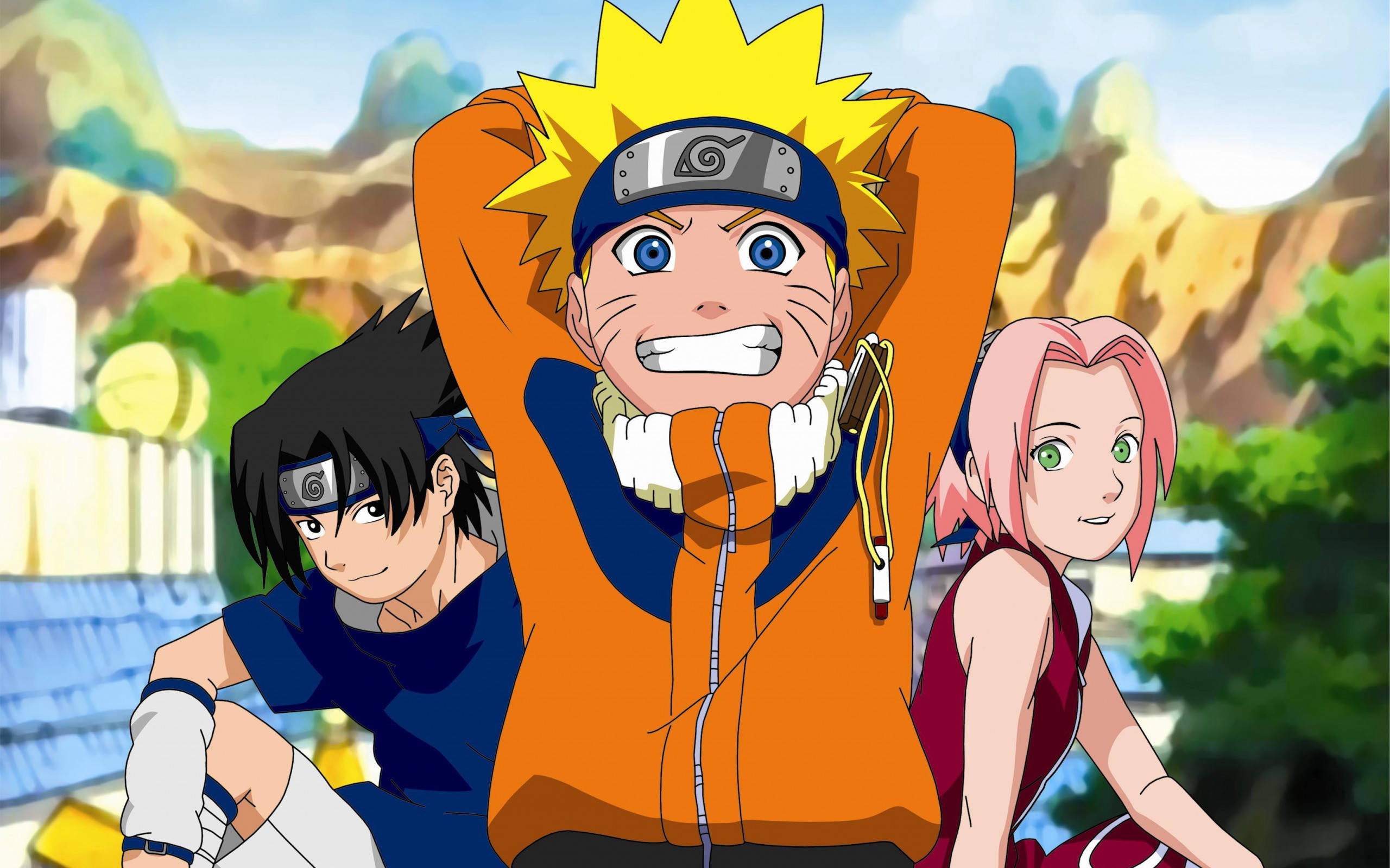 Poster cu Naruto și Echipa 7 copii Fundal