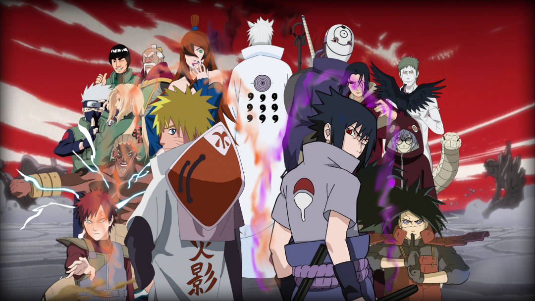 Poster cu Personajele Naruto Fundal