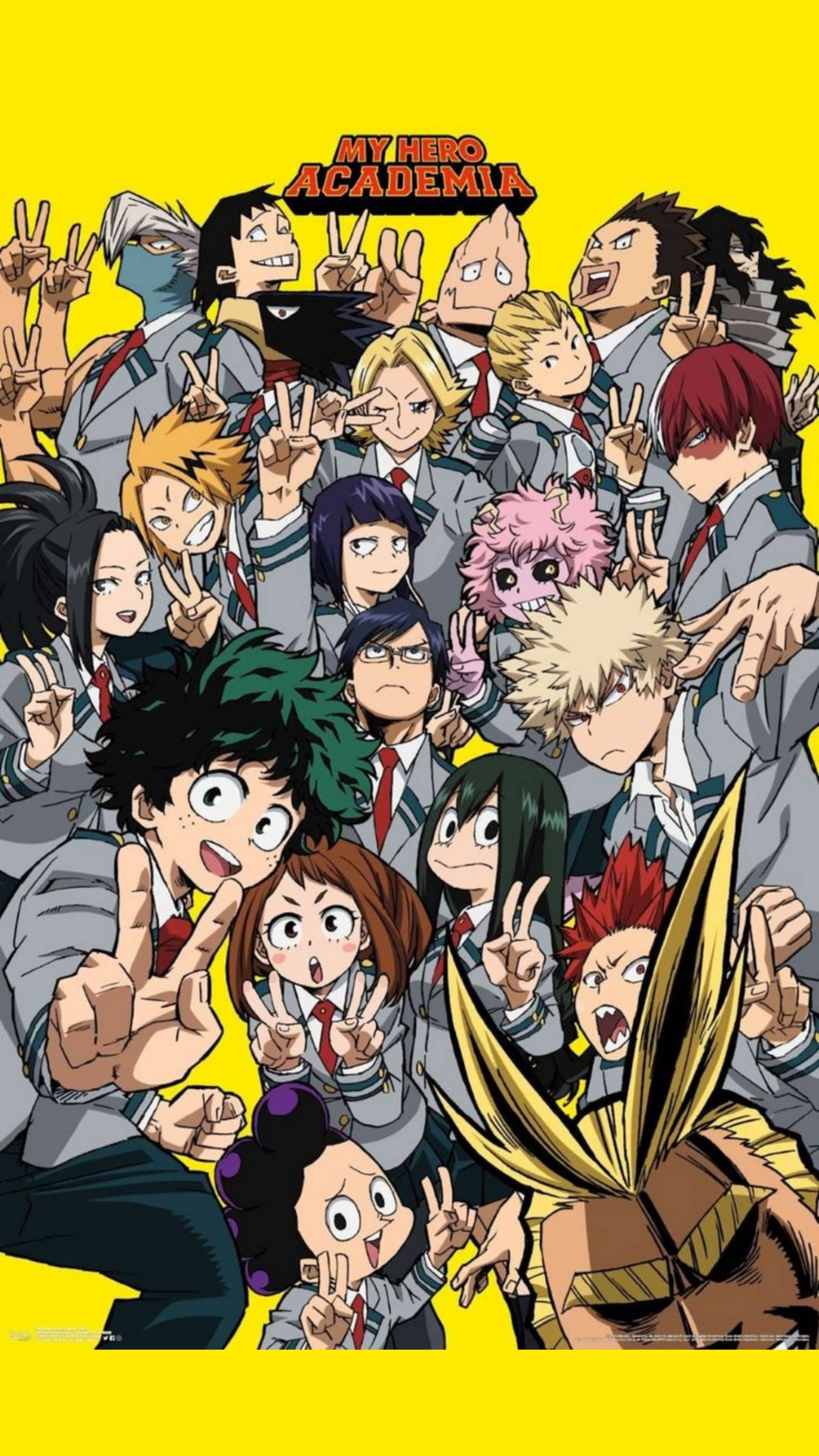 Poster de grup My Hero Academia iPhone Fundal