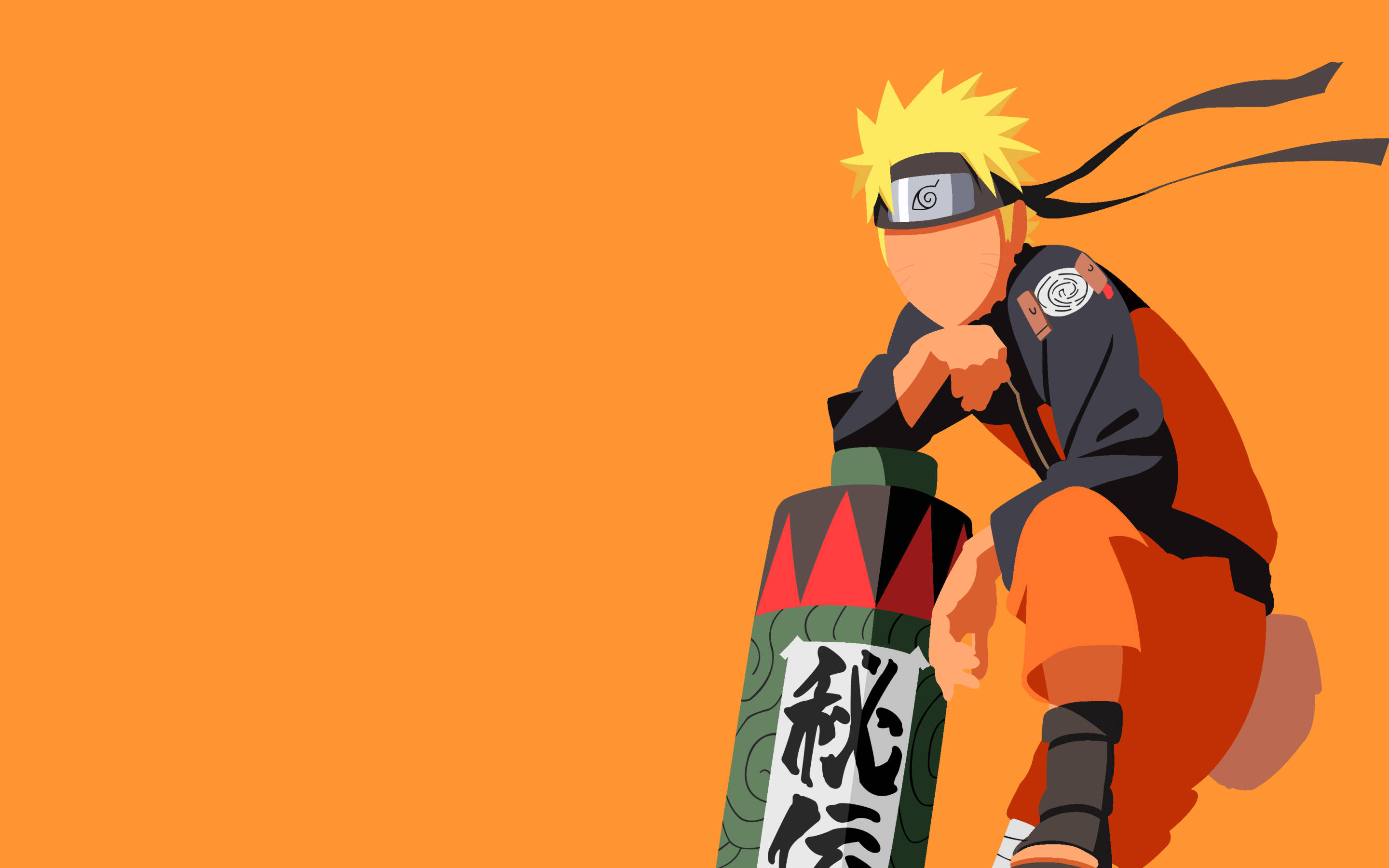Poster epic cu Naruto în stil vector art Fundal