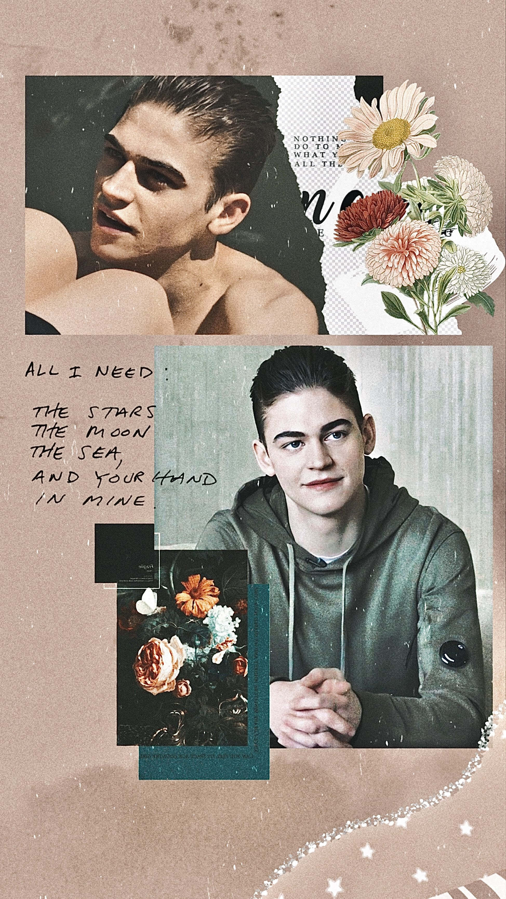 Poster estetic Hardin Scott cu replici celebre Fundal