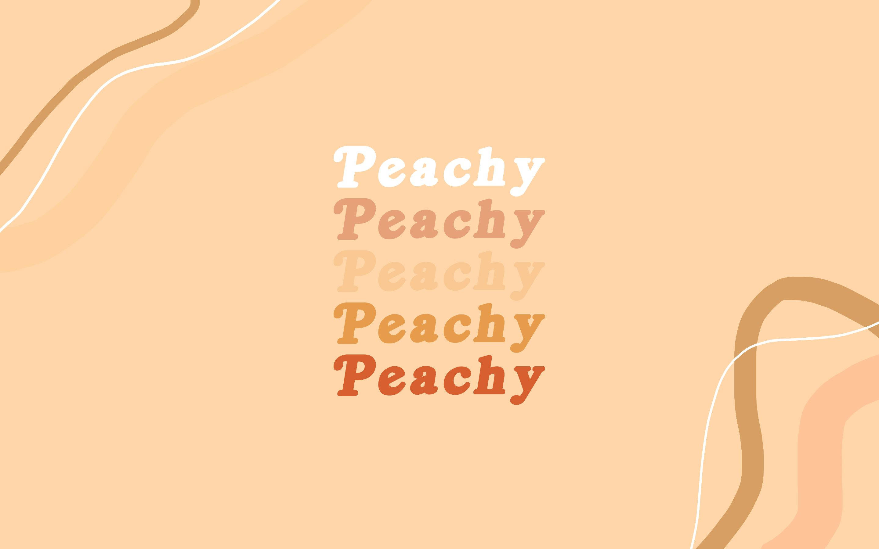 Poster estetic maro deschis cu inscripția peachy Fundal