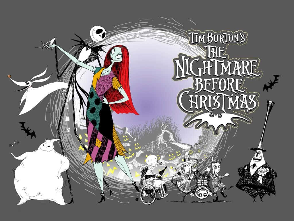 Poster fanart cu Sally din Nightmare Before Christmas Fundal