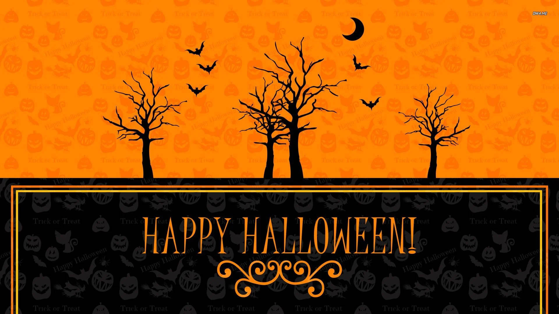 Poster Fericit de Halloween Vintage Fundal