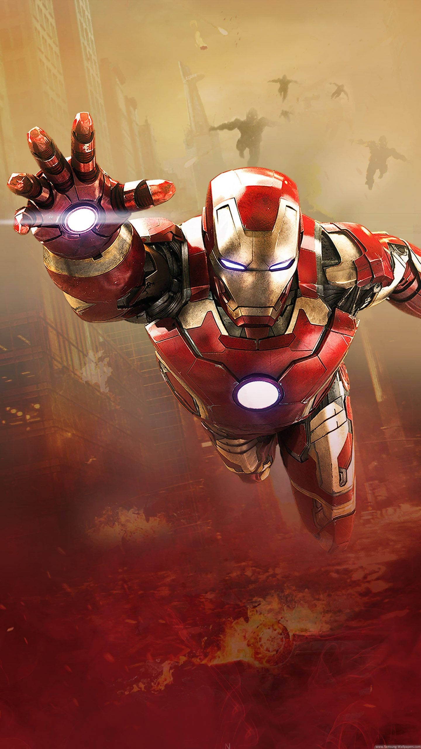 Poster film Iron Man pentru telefon Fundal