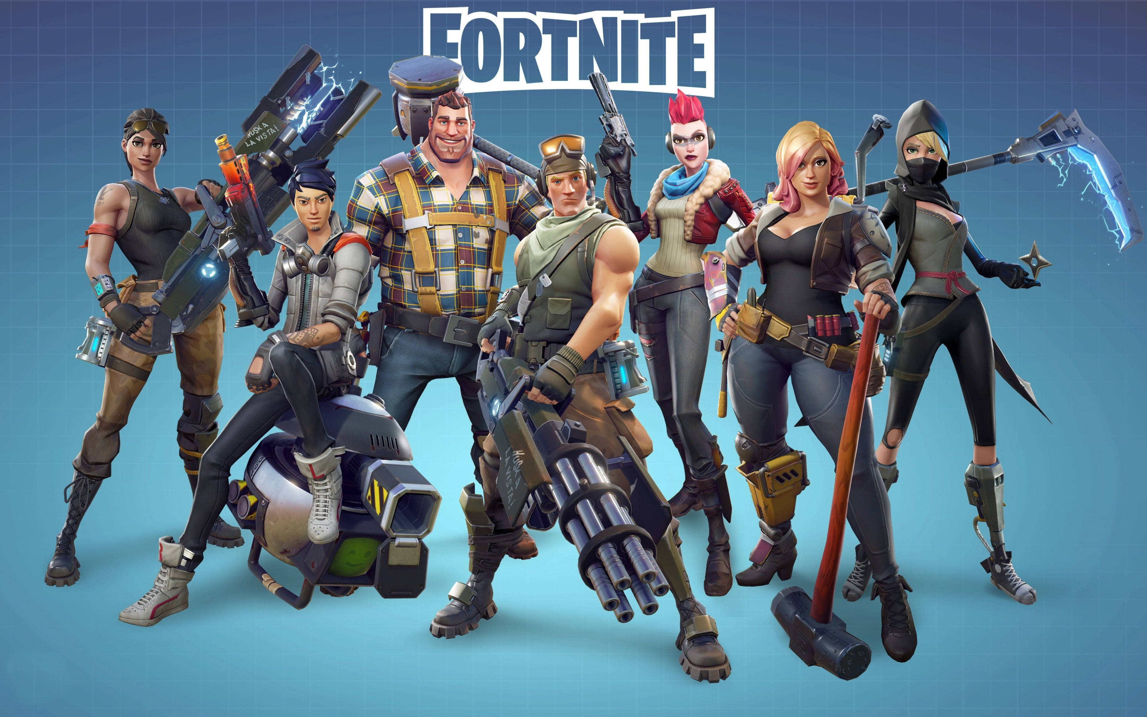 Poster Interesant cu Echipament Skin Fortnite Fundal