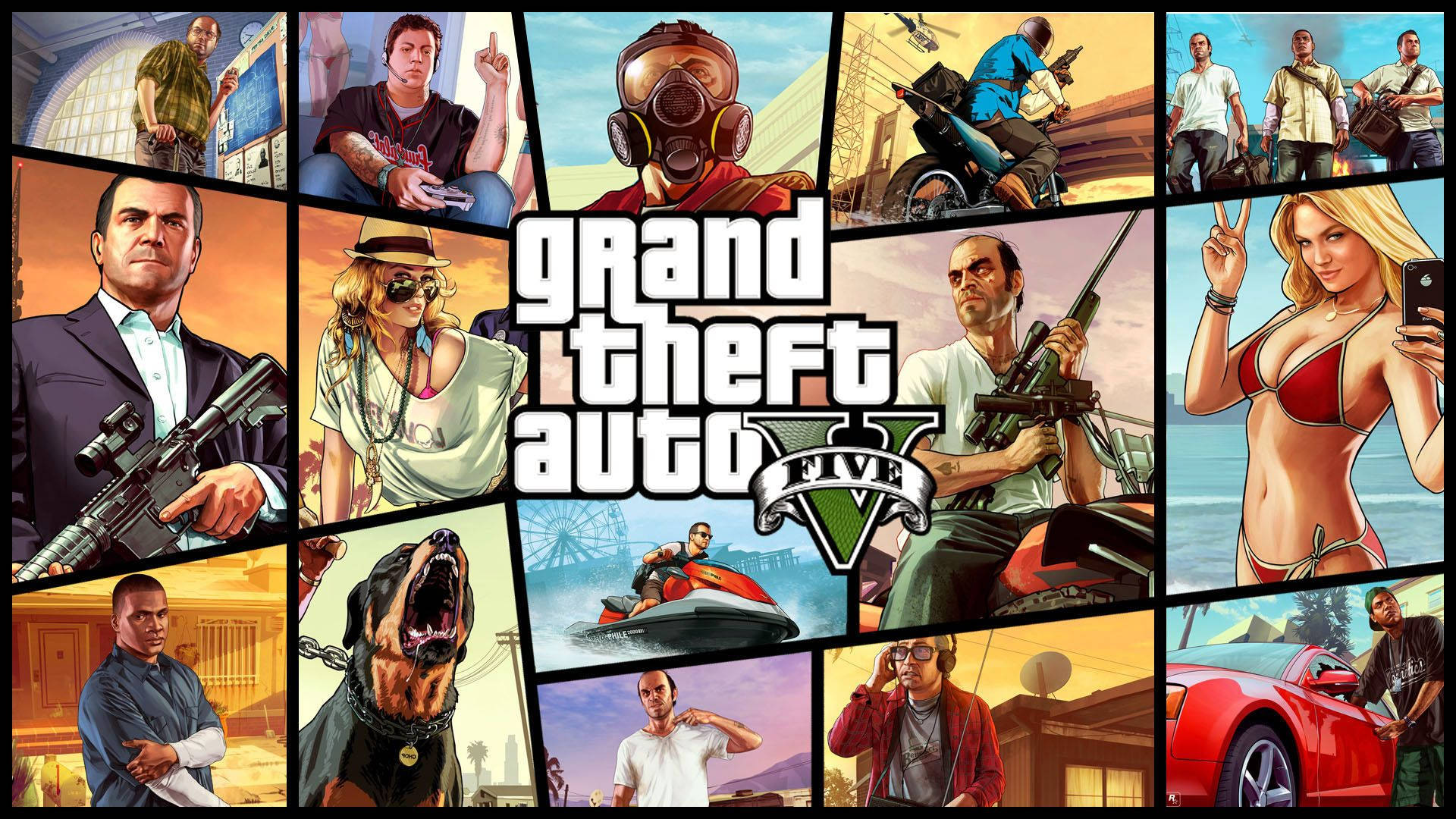 Poster Joc GTA 5 1080p Fundal