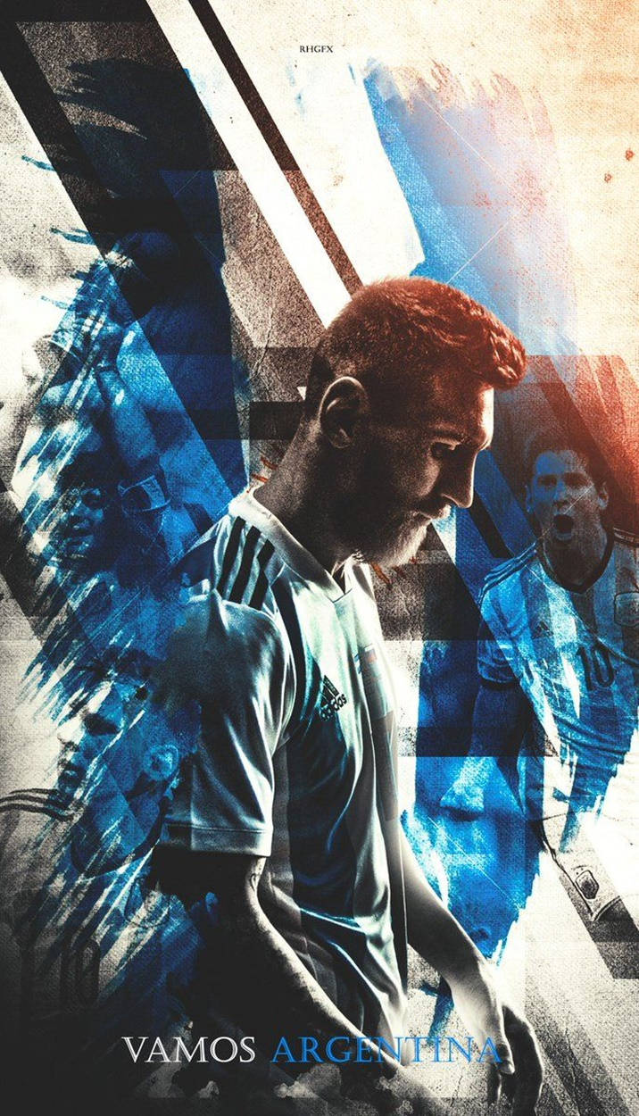 Poster Messi Argentina Vamos Fundal