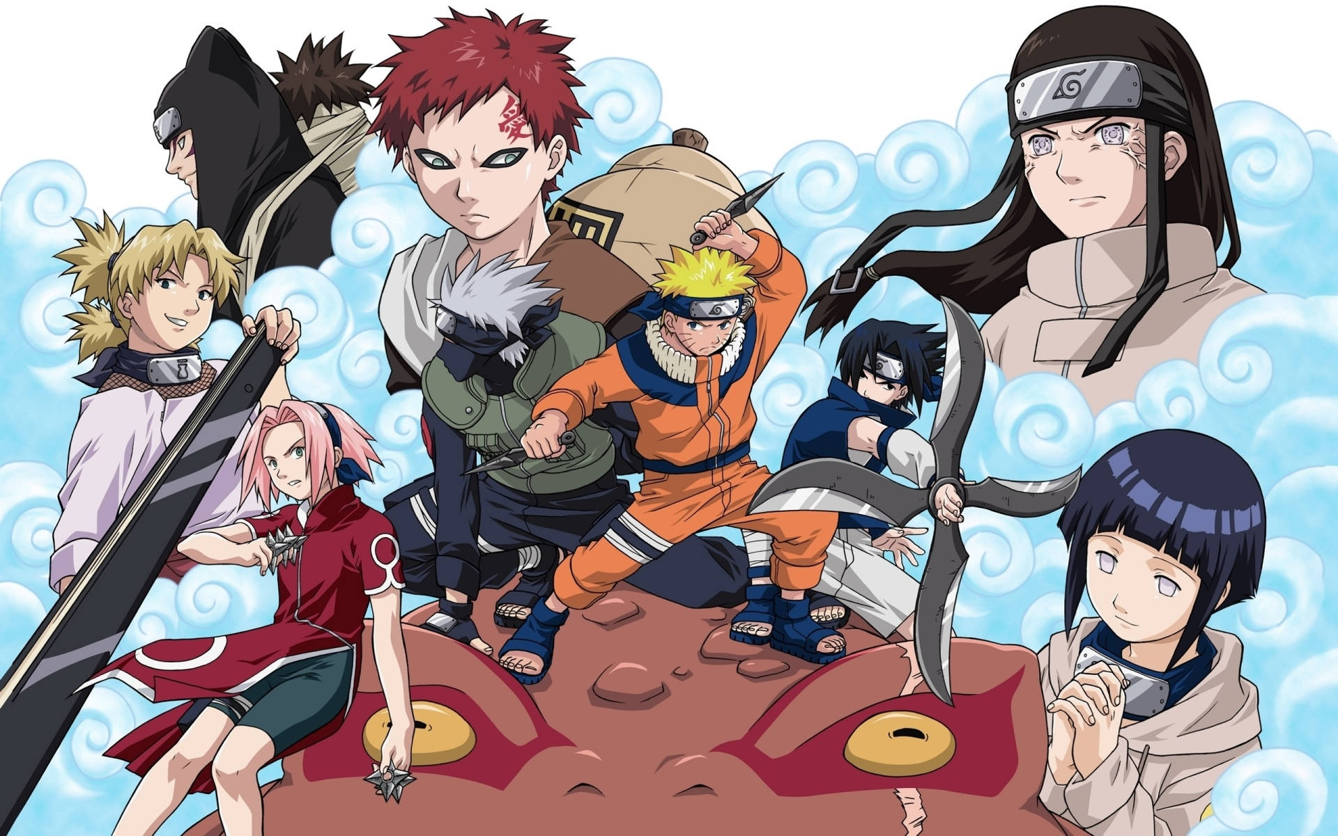 Poster Naruto Examen Chunin Fundal