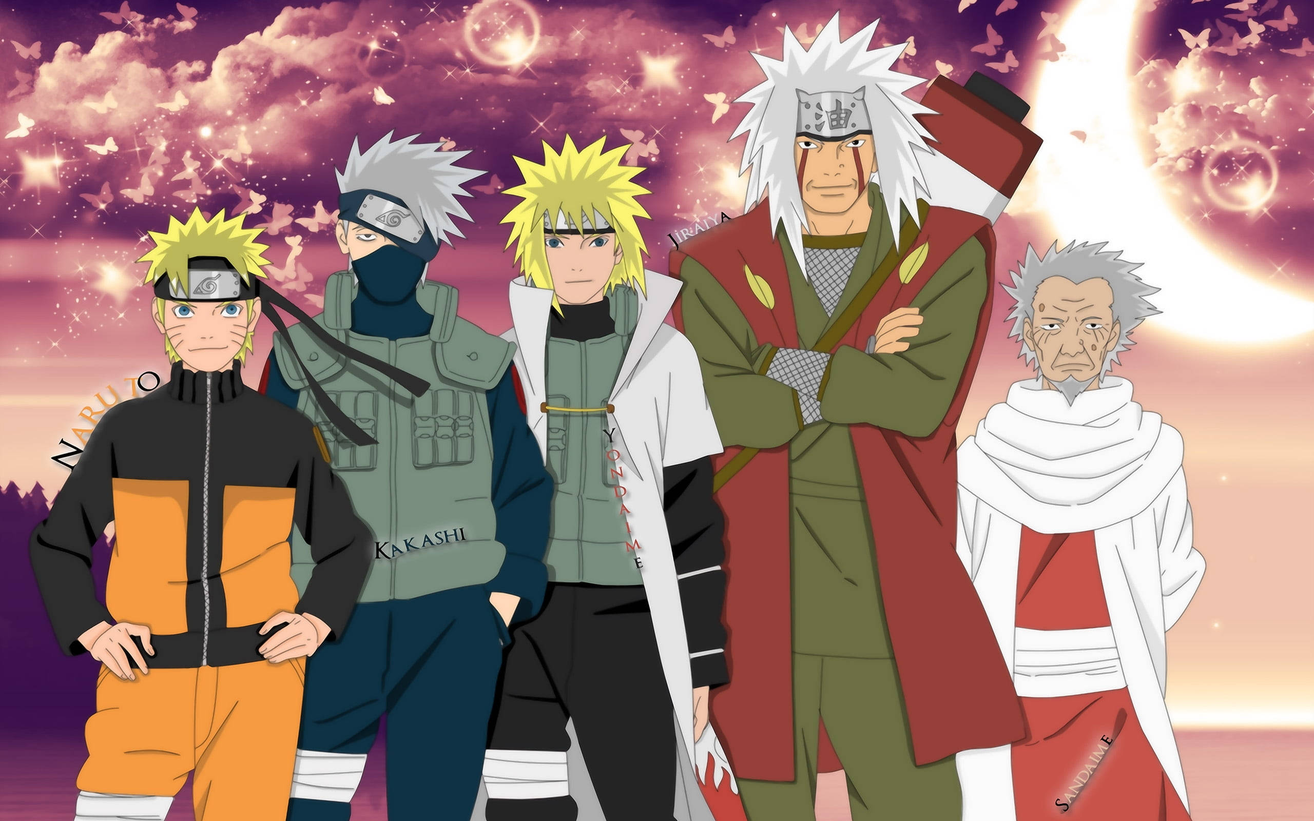 Poster Naruto Hokage Fundal