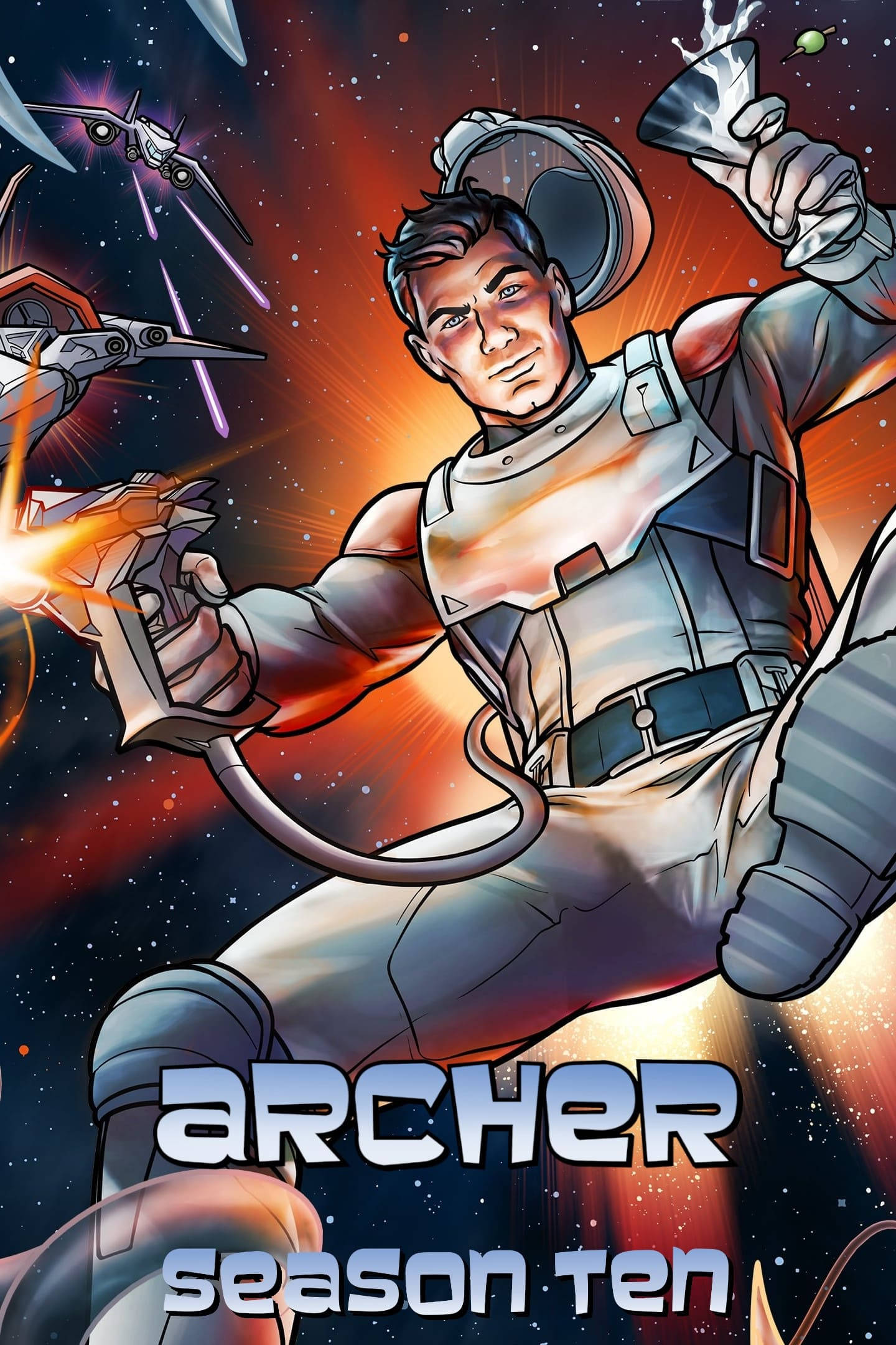 Poster Sezonul 10 Archer Fundal