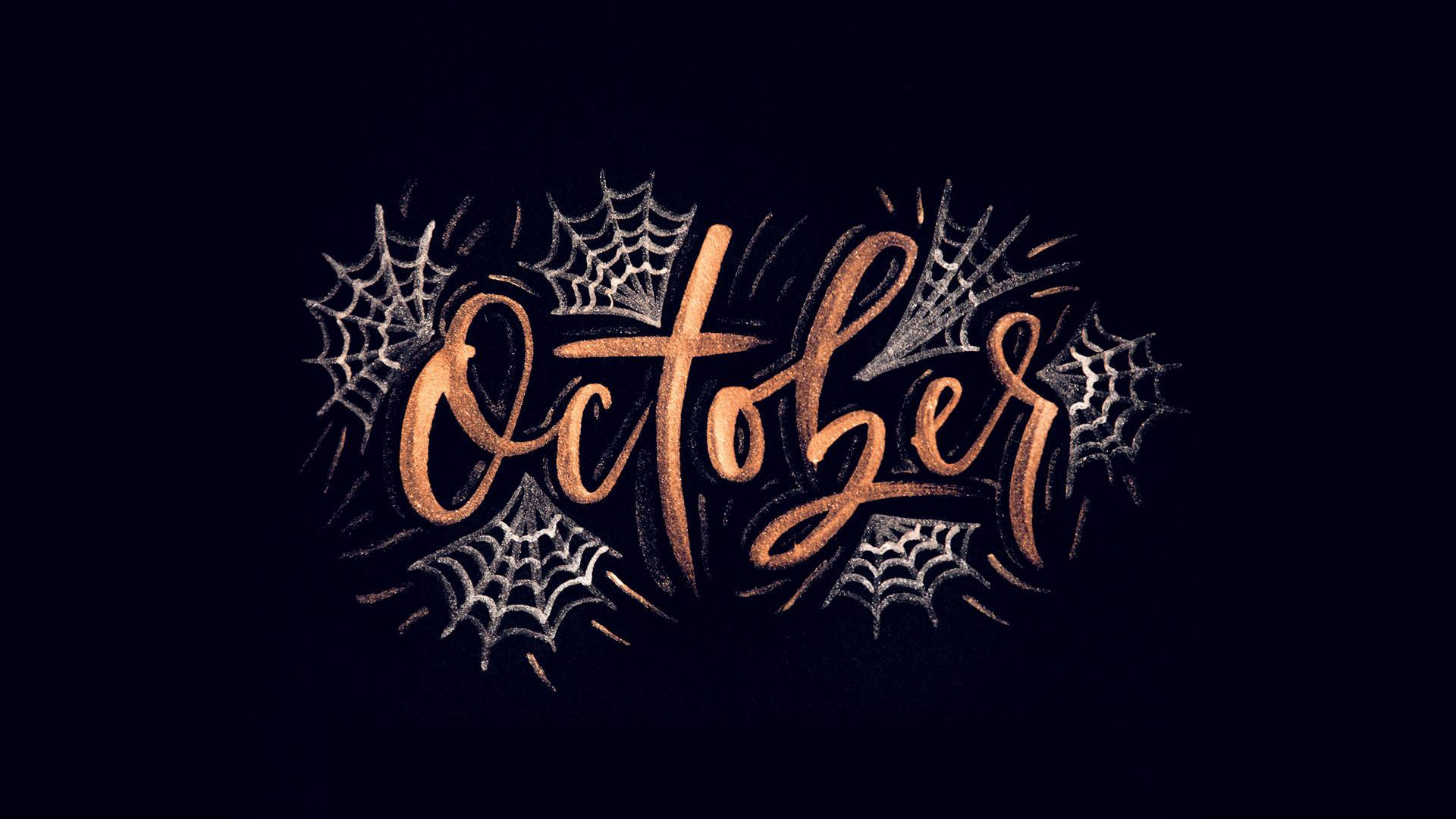 Poster vintage de Halloween pentru octombrie Fundal