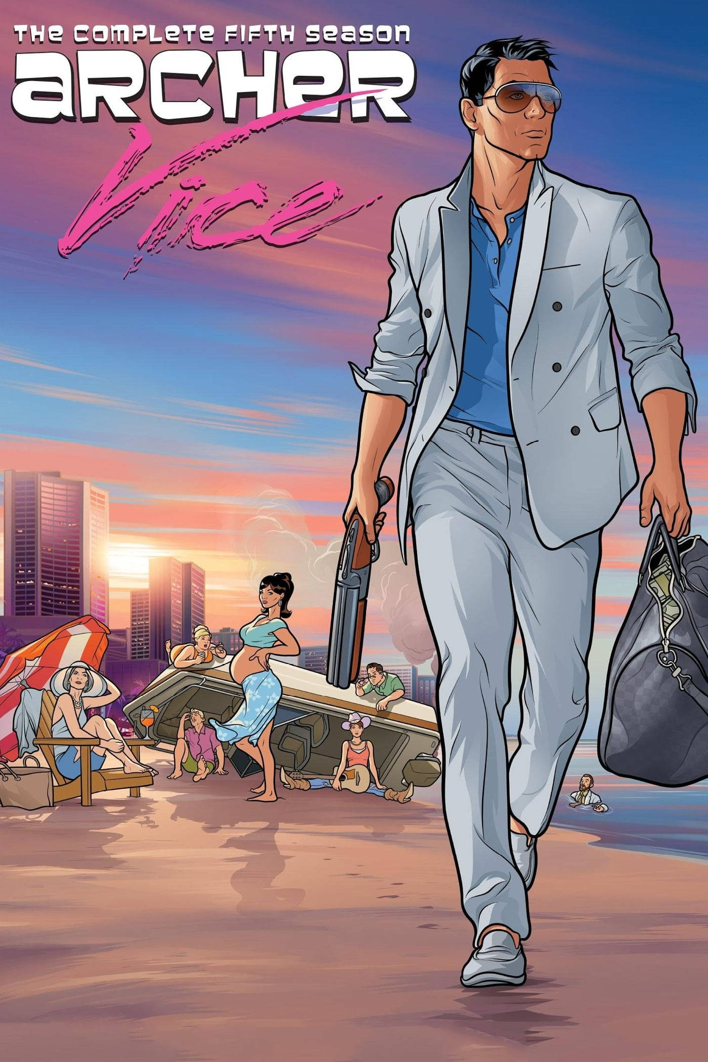 Posterul Captivant Archer Vice Fundal