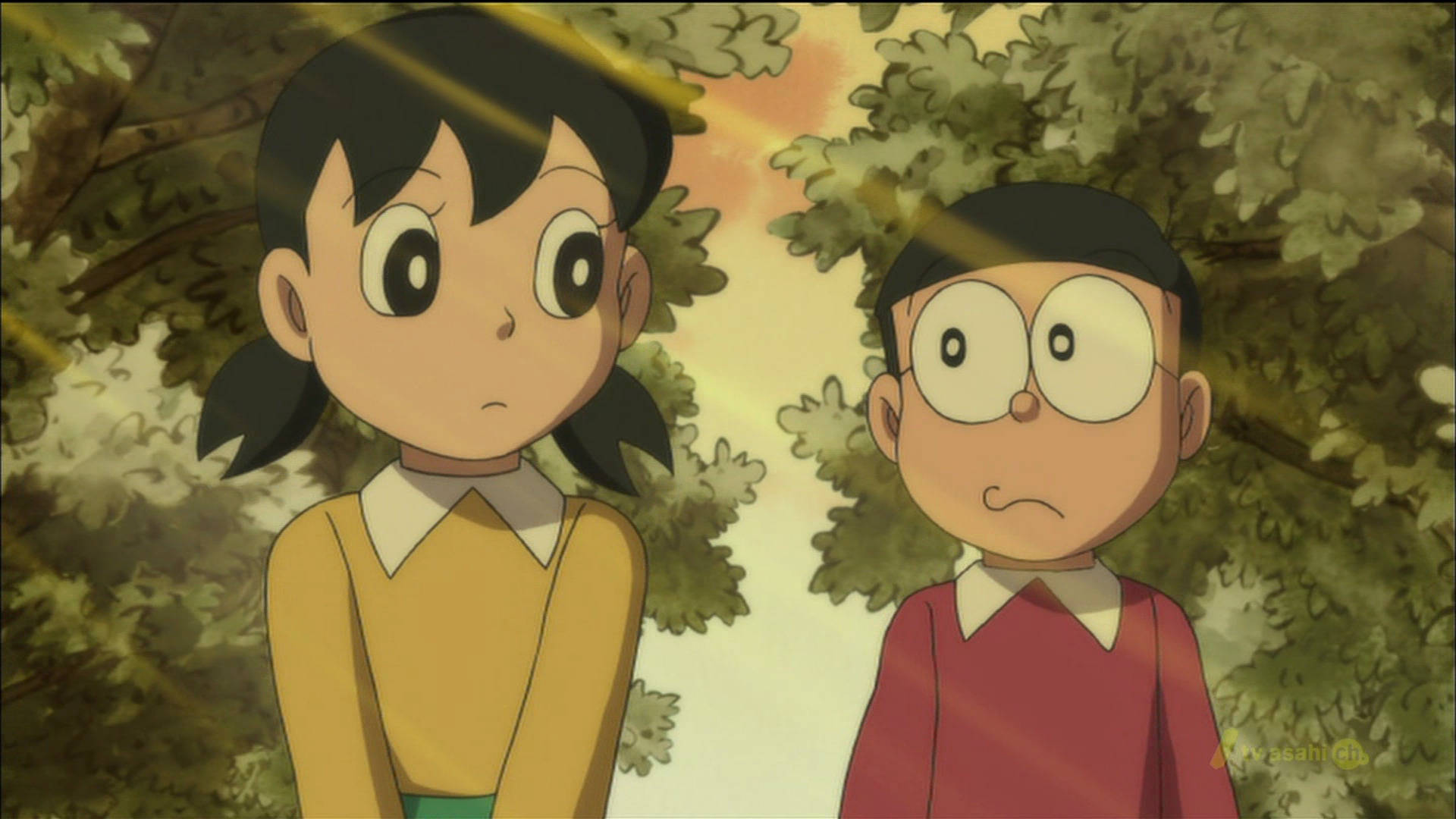 Povestea de dragoste dintre Nobita și Shizuka Fundal