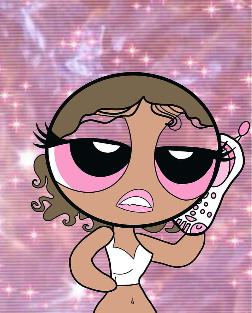 Powerpuff Telefon Personaj Desen PFP Fundal