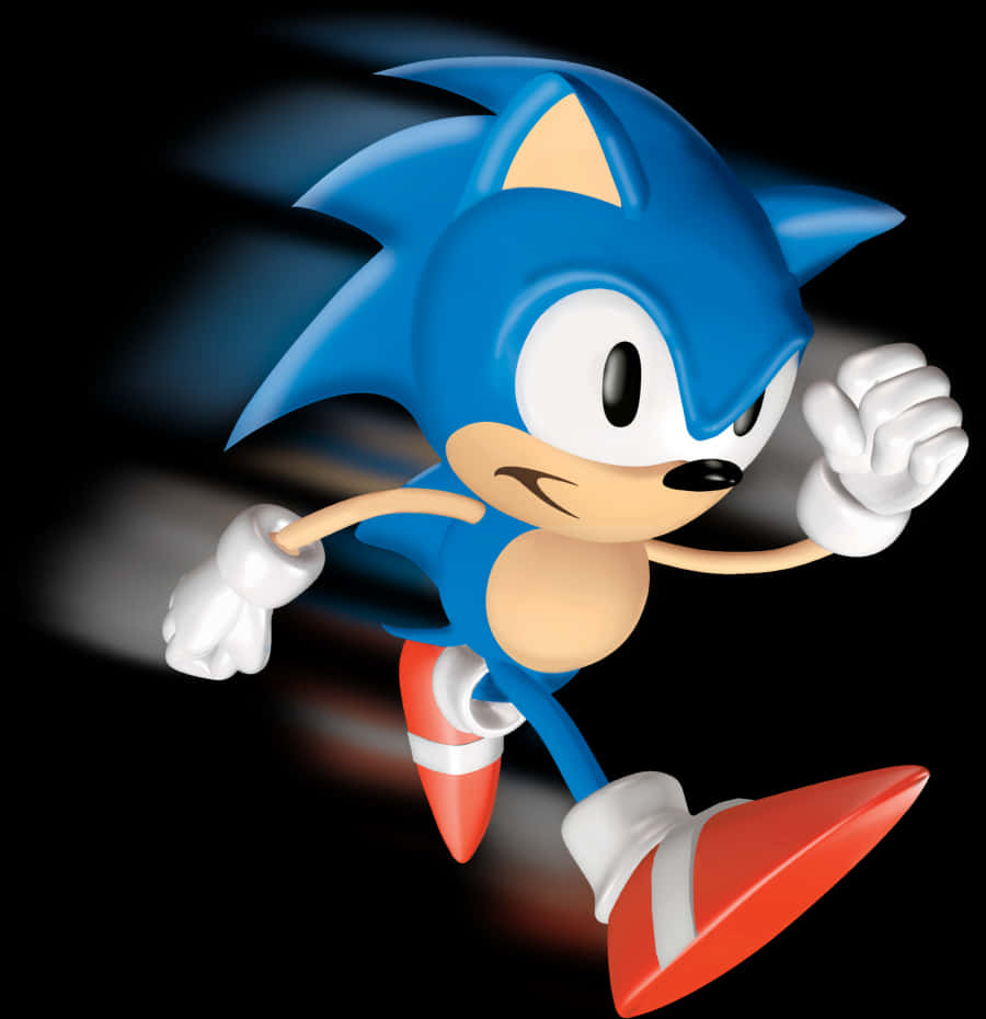Poza clasică cu Sonic în alergare Fundal