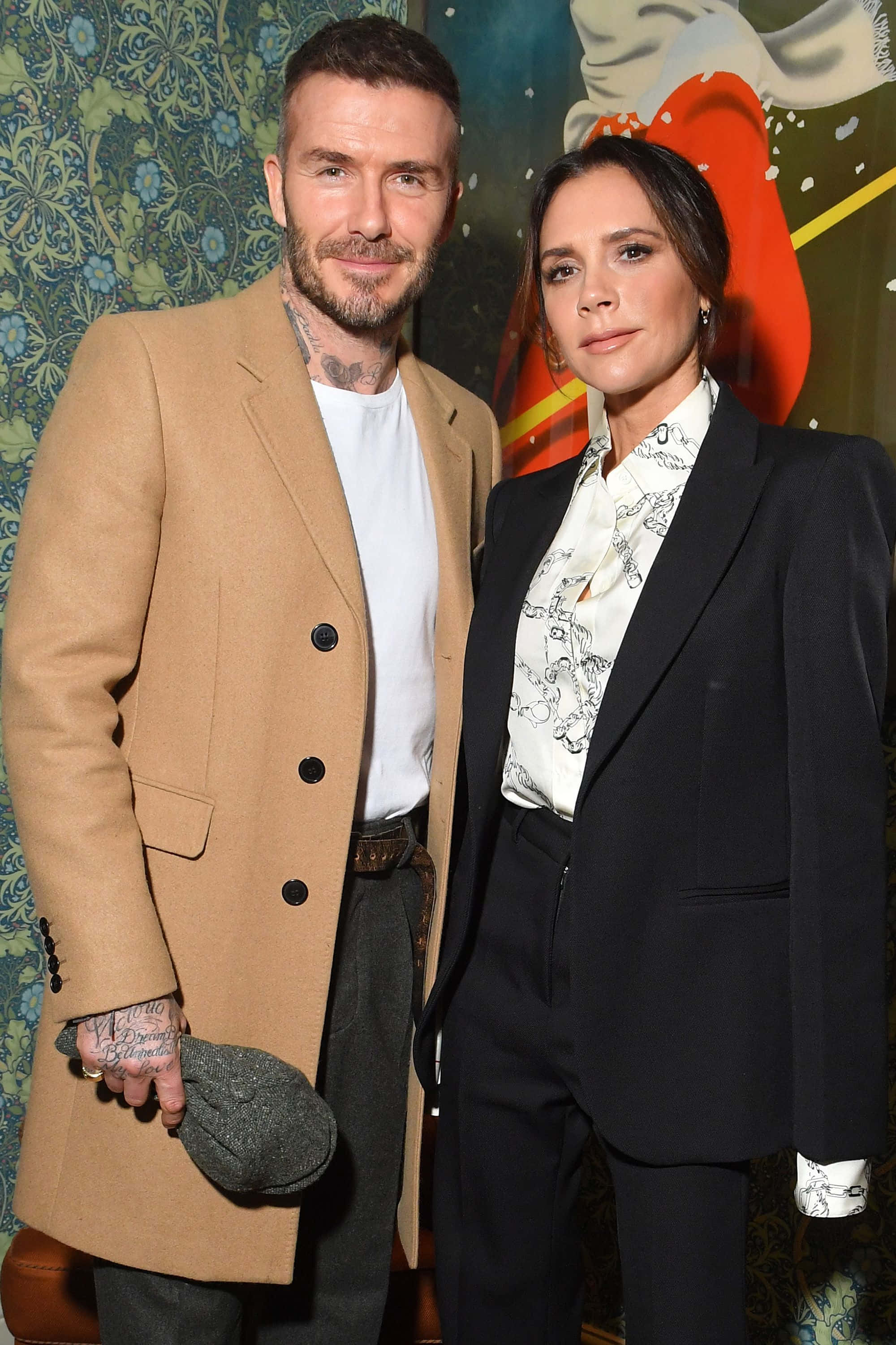 Poză Cu Cuplul David și Victoria Beckham Fundal