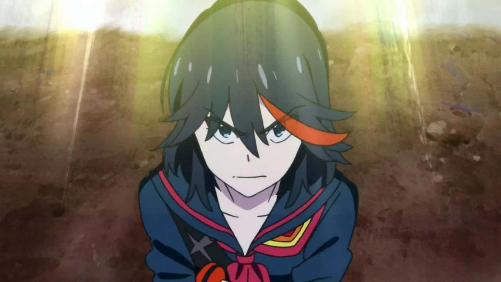Poza cu fața serioasă a lui Ryuko din Kill La Kill Fundal
