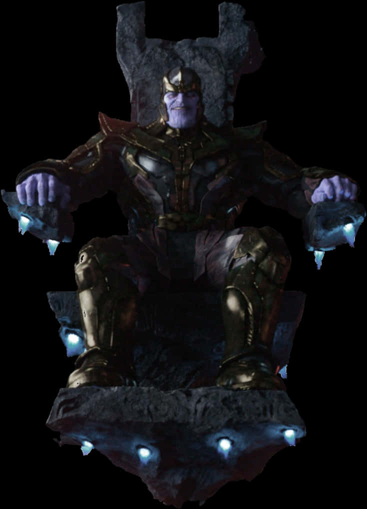 Poză cu Thanos pe tron Fundal