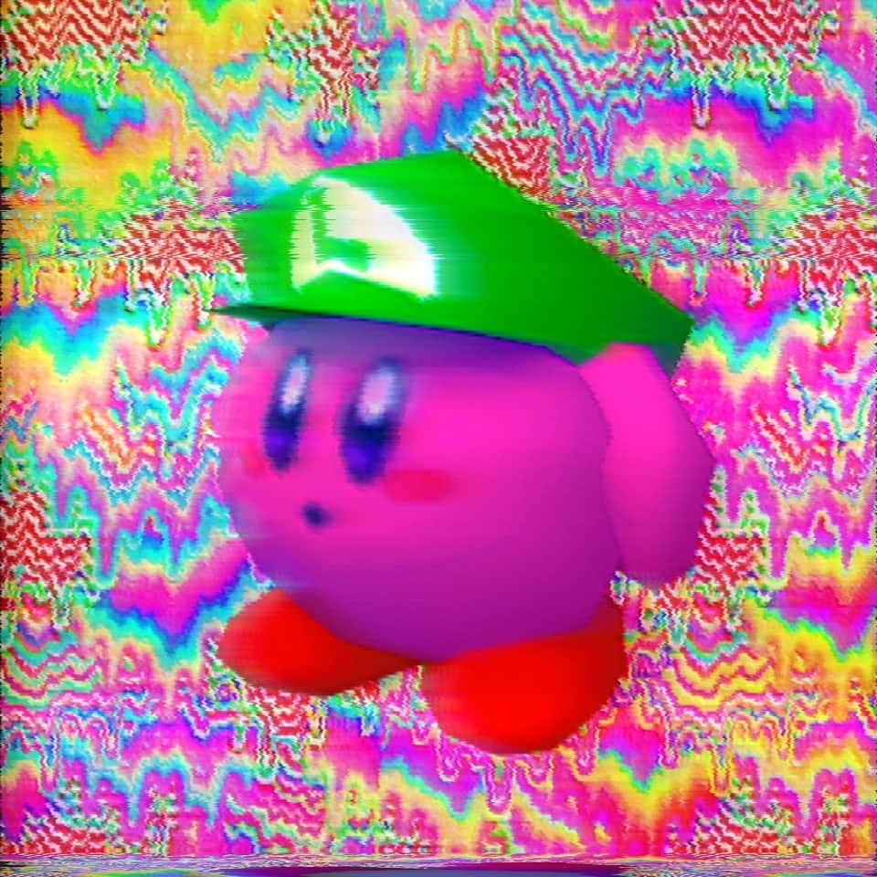 Poza de profil anime cu Kirby și Luigi Fundal