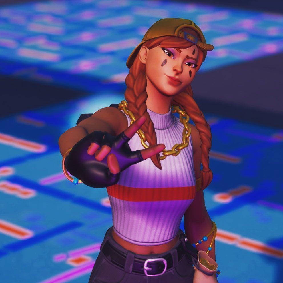 Poză de profil Fortnite Cool Aura Semnul Păcii Fundal