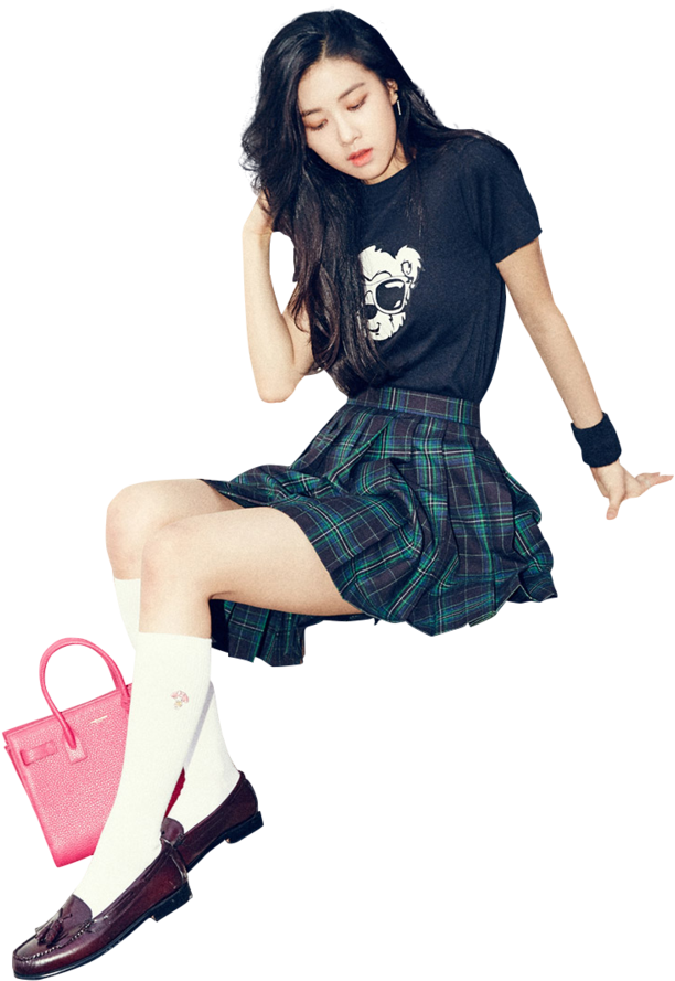 Poză fashion cu membru Blackpink Fundal
