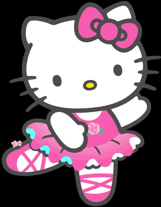 Poză Hello Kitty în Poziție de Balerină Fundal