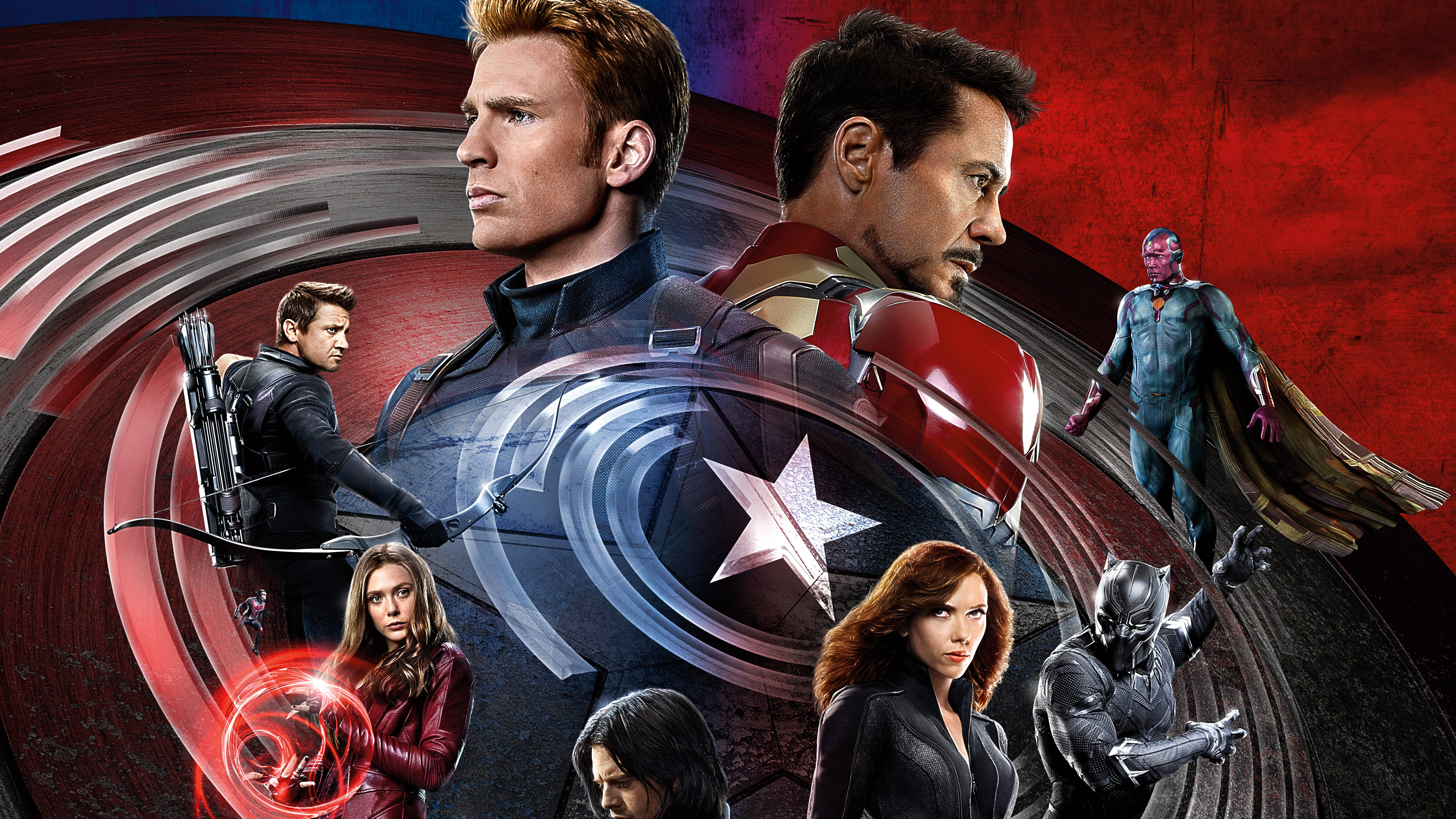 Poza spate în spate Captain America Război Civil Fundal