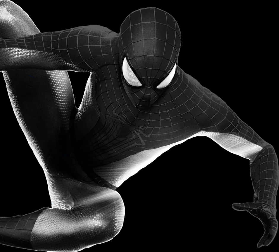 Poză Spiderman în Costum Negru Fundal