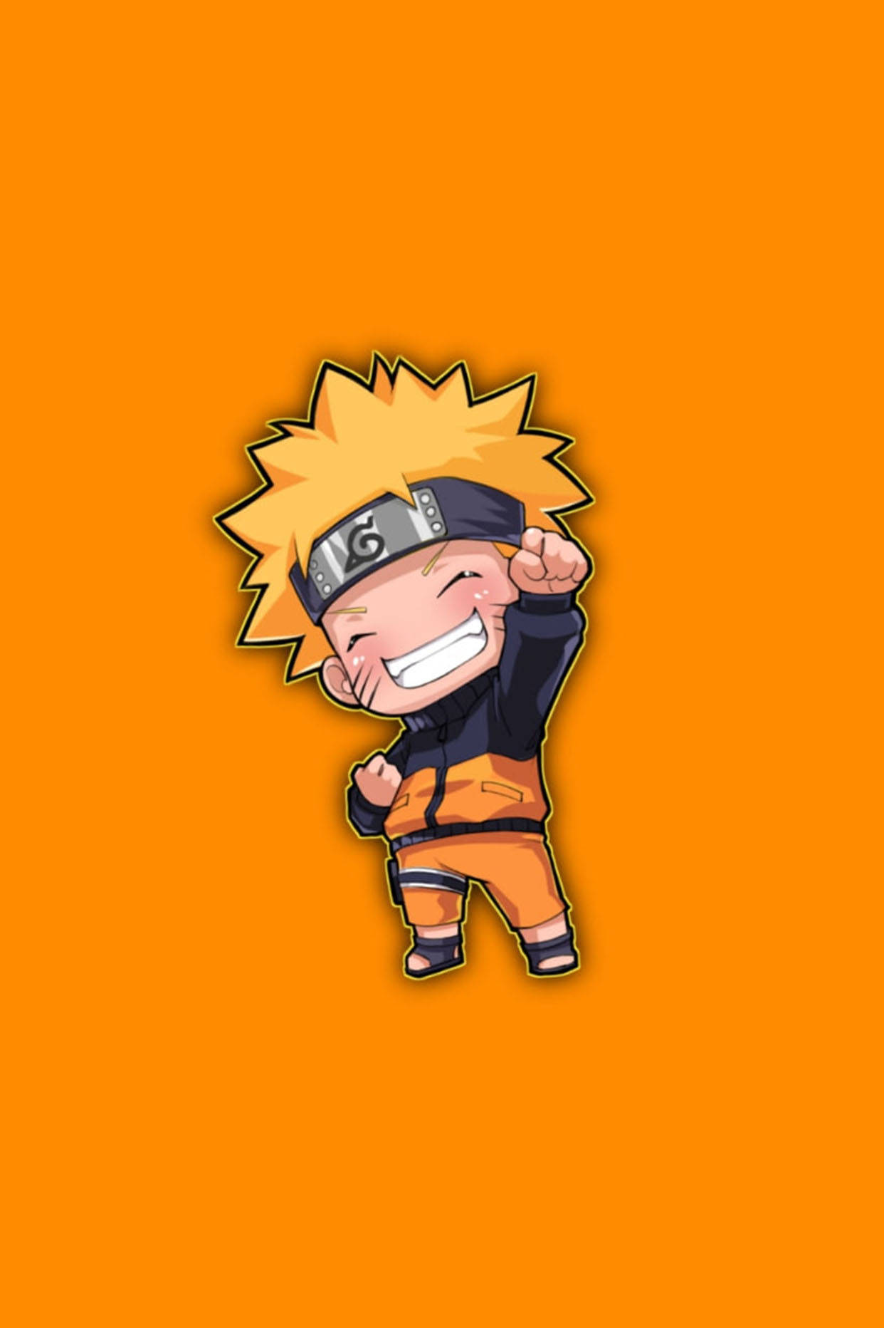 Poziție zâmbitoare drăguță Naruto Fundal