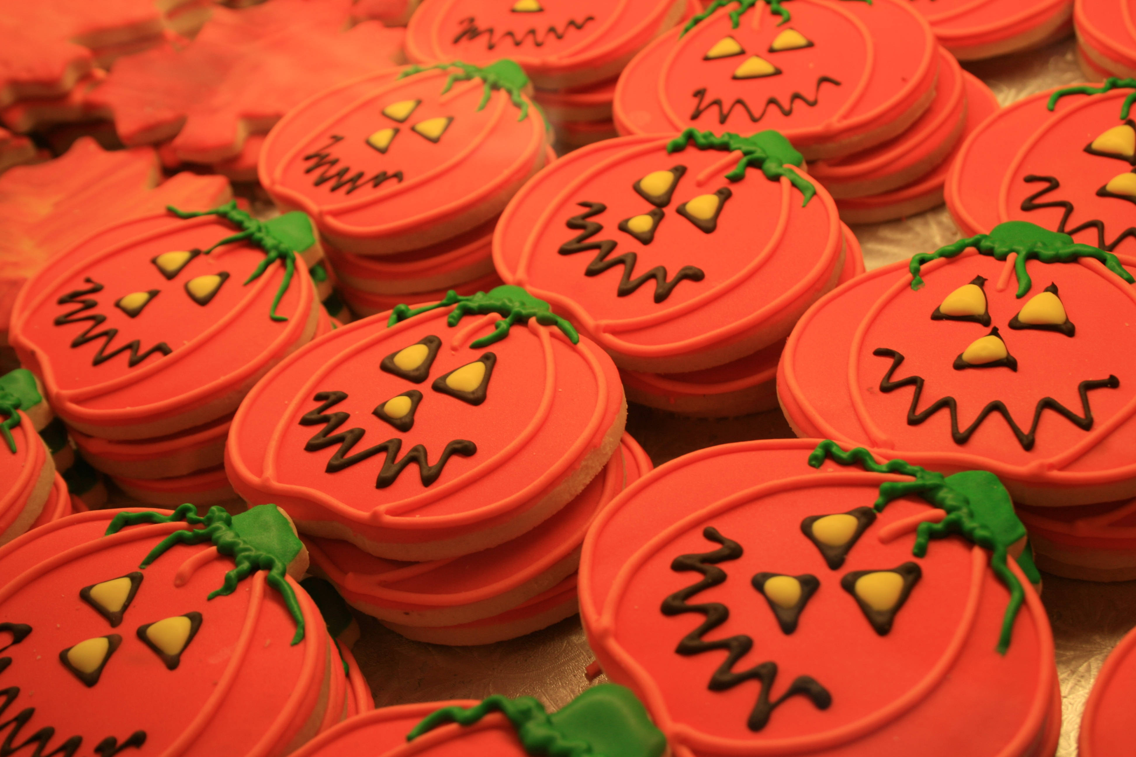 Prăjituri drăguțe de Halloween cu dovleac Fundal