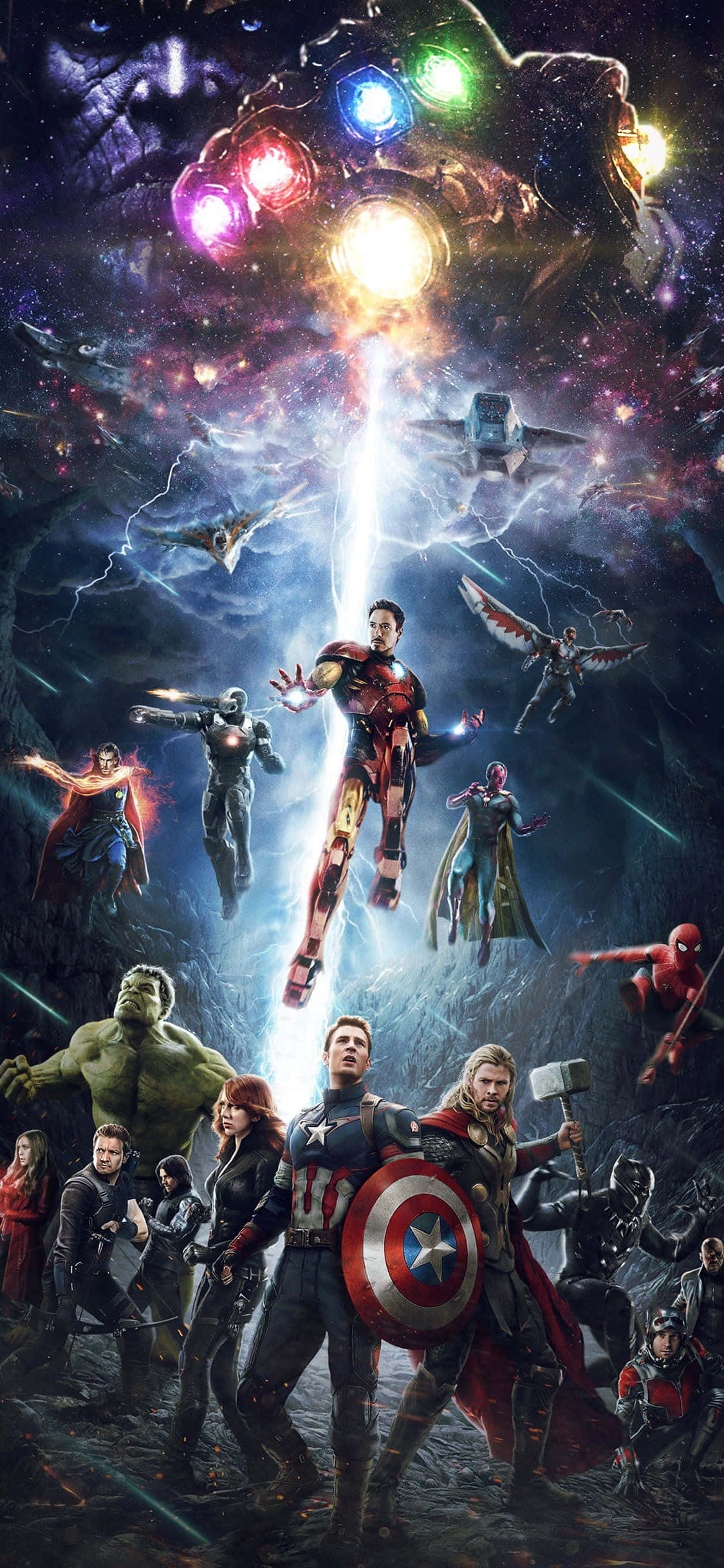 Pregătește-te pentru acțiune cu iPhone Xs și Marvel's Avengers Fundal