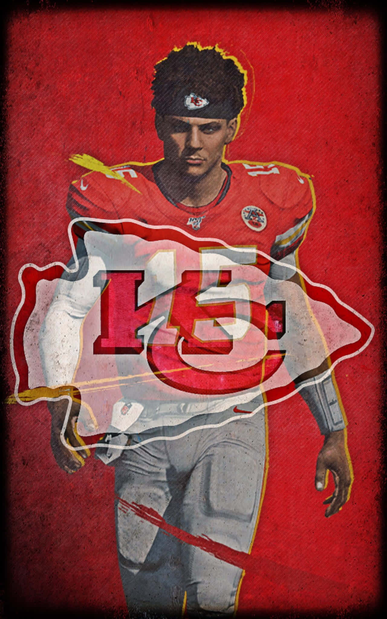 Pregătește-te pentru fotbalul Kansas City Chiefs cu o husă personalizată Chiefs Fundal