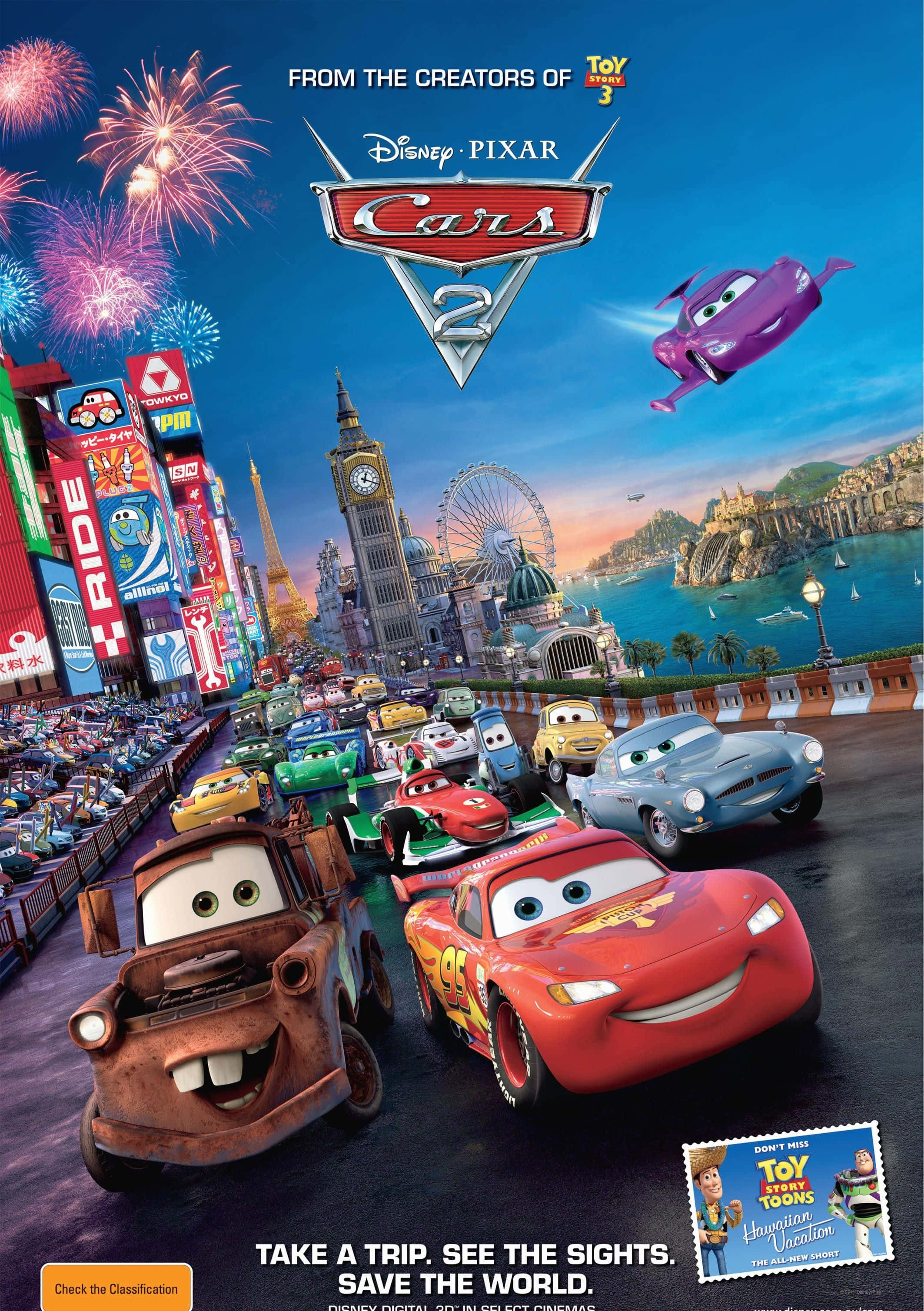 Pregătește-te pentru aventura supremă în Cars 2! Fundal