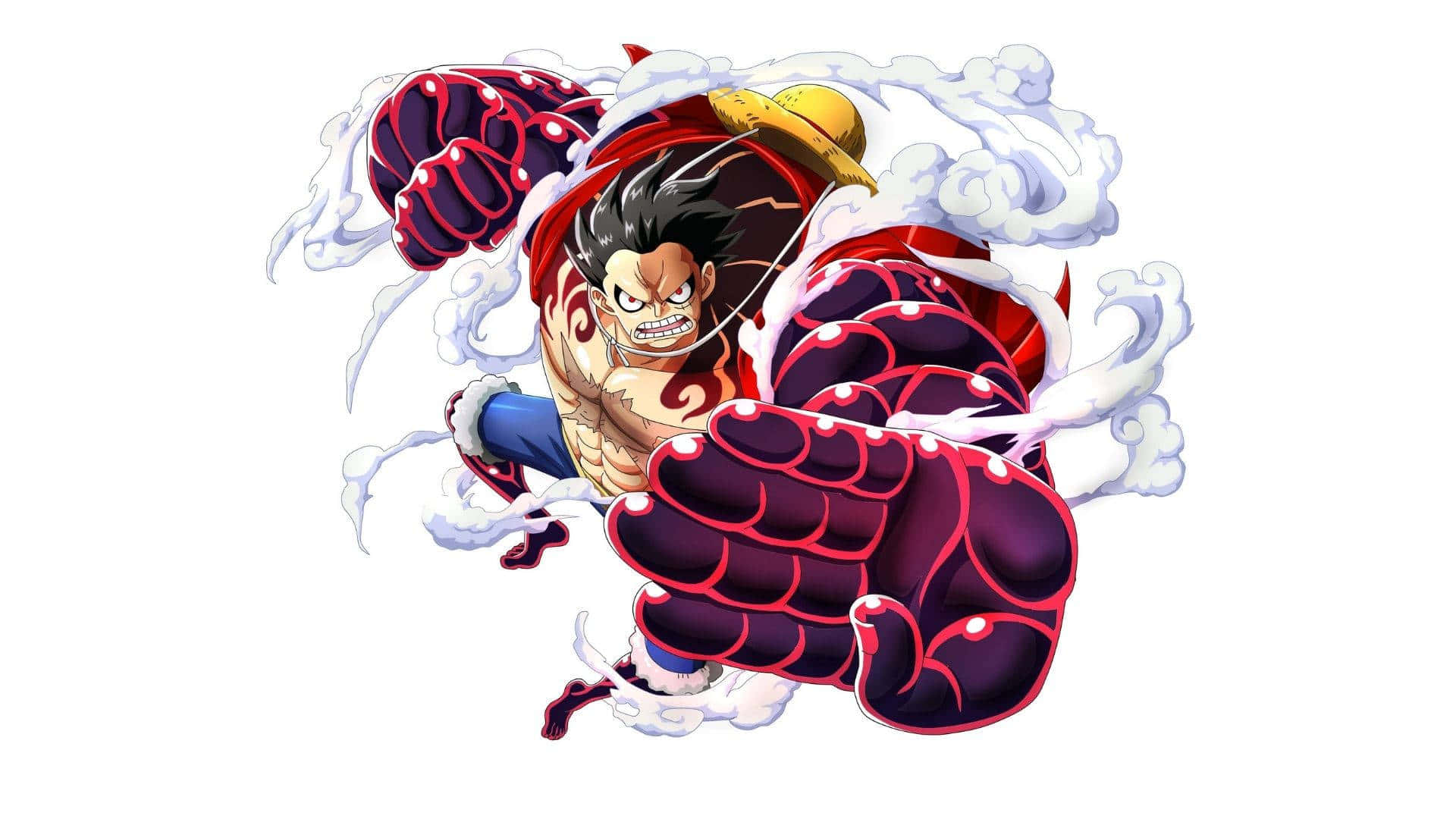 Pregătește-te să fii uimit – Luffy navighează prin cerul albastru și senin Fundal