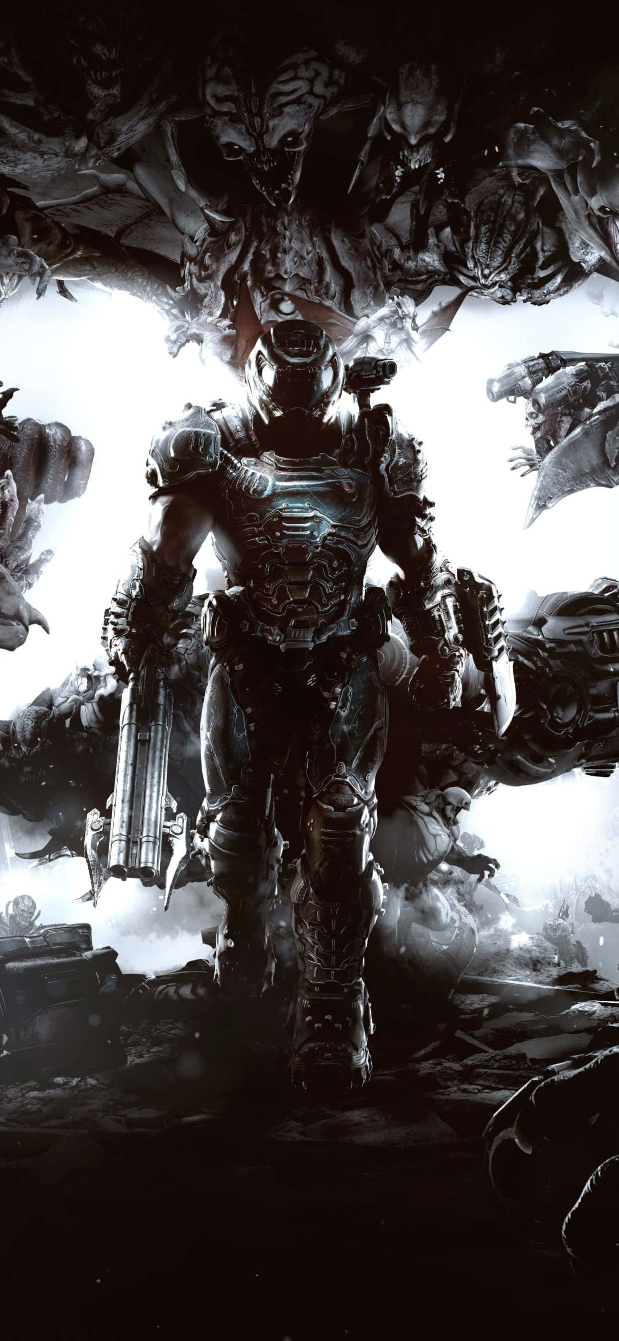 Pregătește-te să ucizi demoni în Doom Eternal pe iOS Fundal