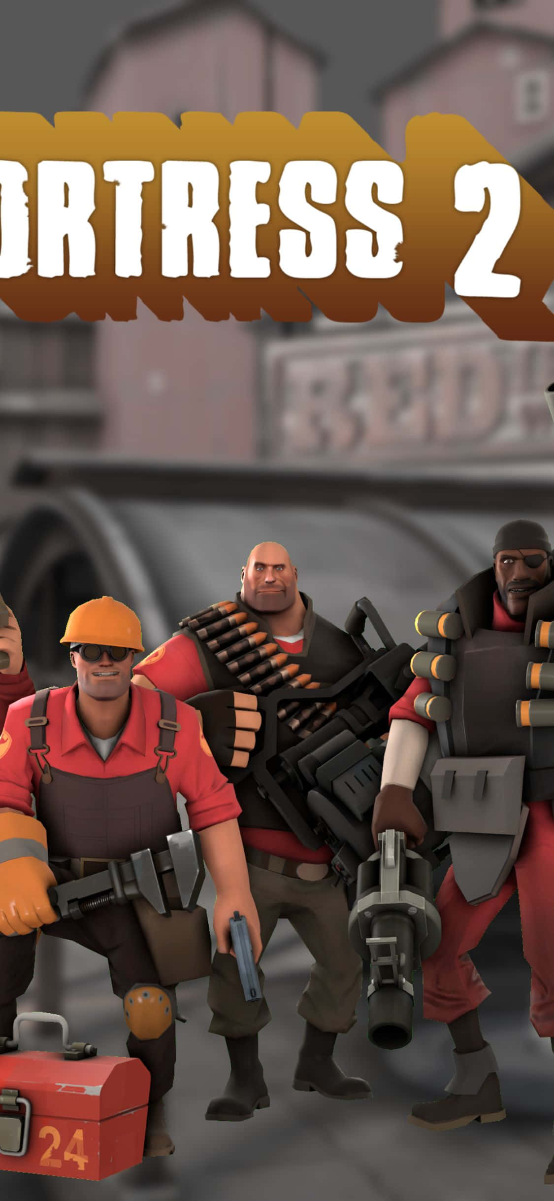 Pregătește-Te Să Te Alături Bătăliei Team Fortress 2 Cu iPhone XS Fundal