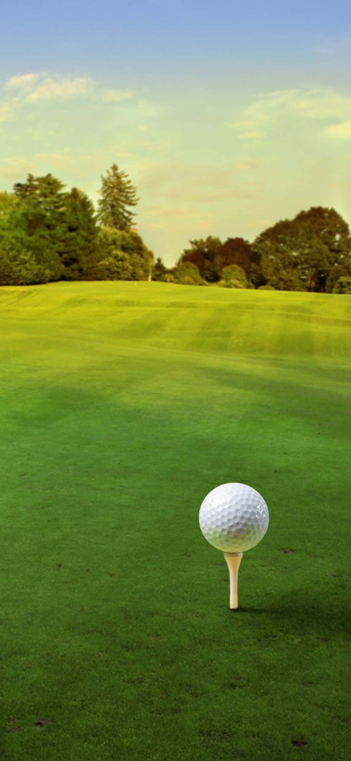 Pregătiți-vă să loviți terenul cu fundalul exclusiv iPhone X pentru teren de golf Fundal