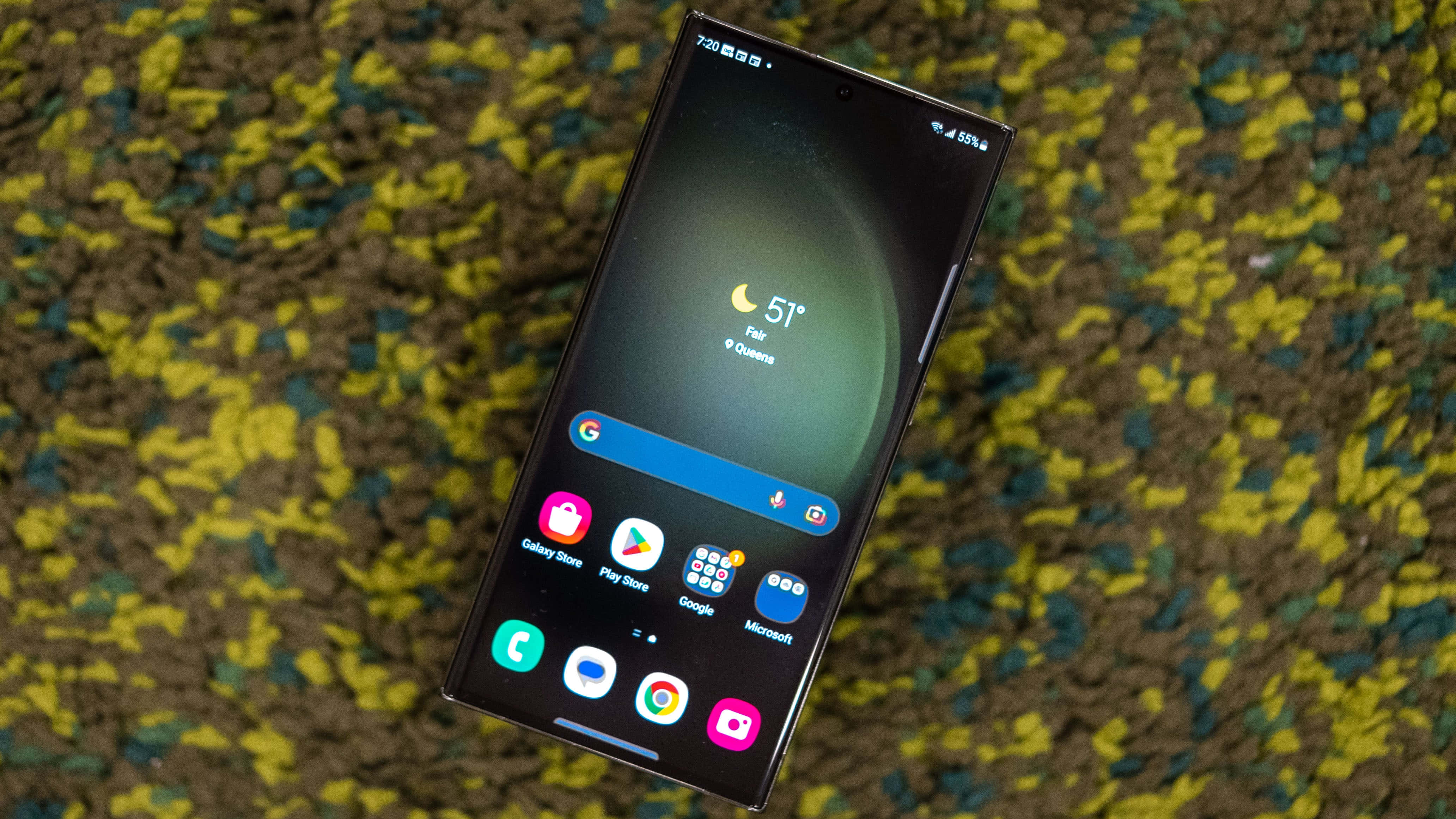 Prezentare generală a ecranului Samsung S23 Ultra Fundal