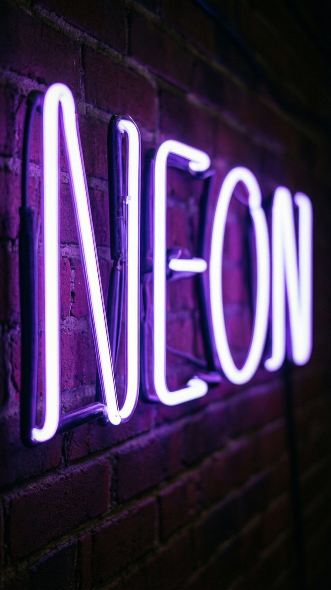 Prim-plan cu semn neon Fundal