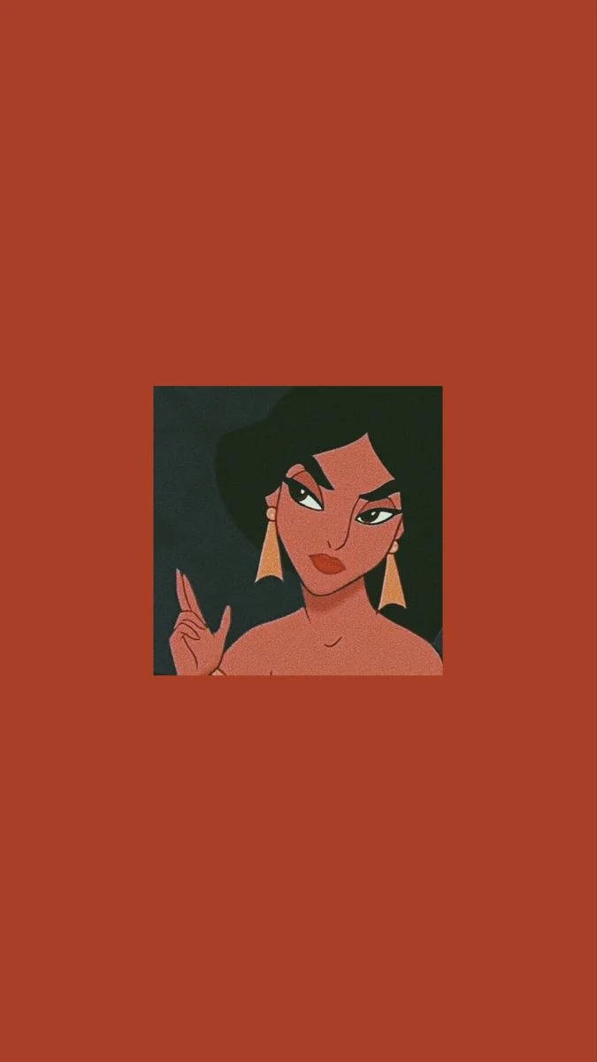 Principesa Jasmine Disney în stil estetic de desen animat Fundal