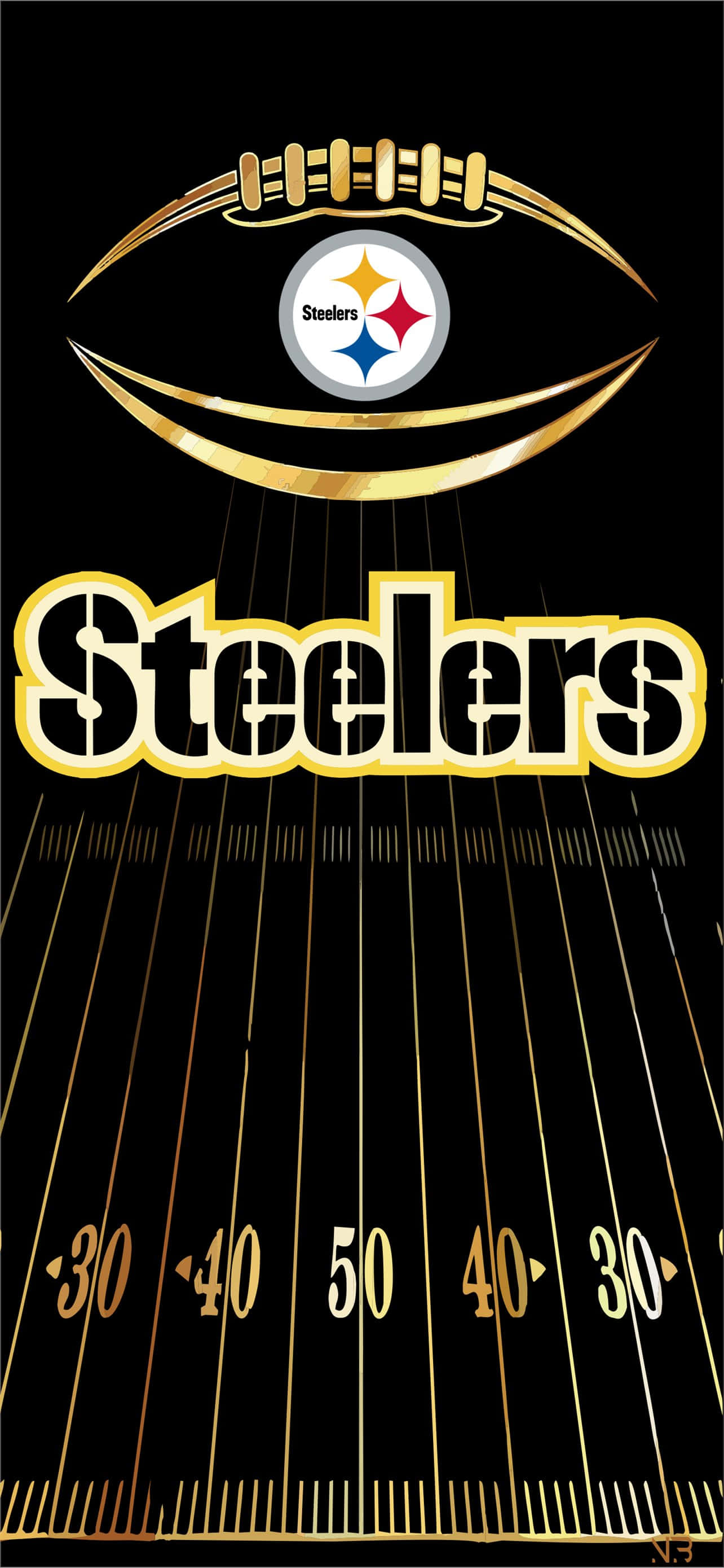 Prinde Acțiunea - Obține Aplicația Oficială pentru Pittsburgh Steelers Fundal