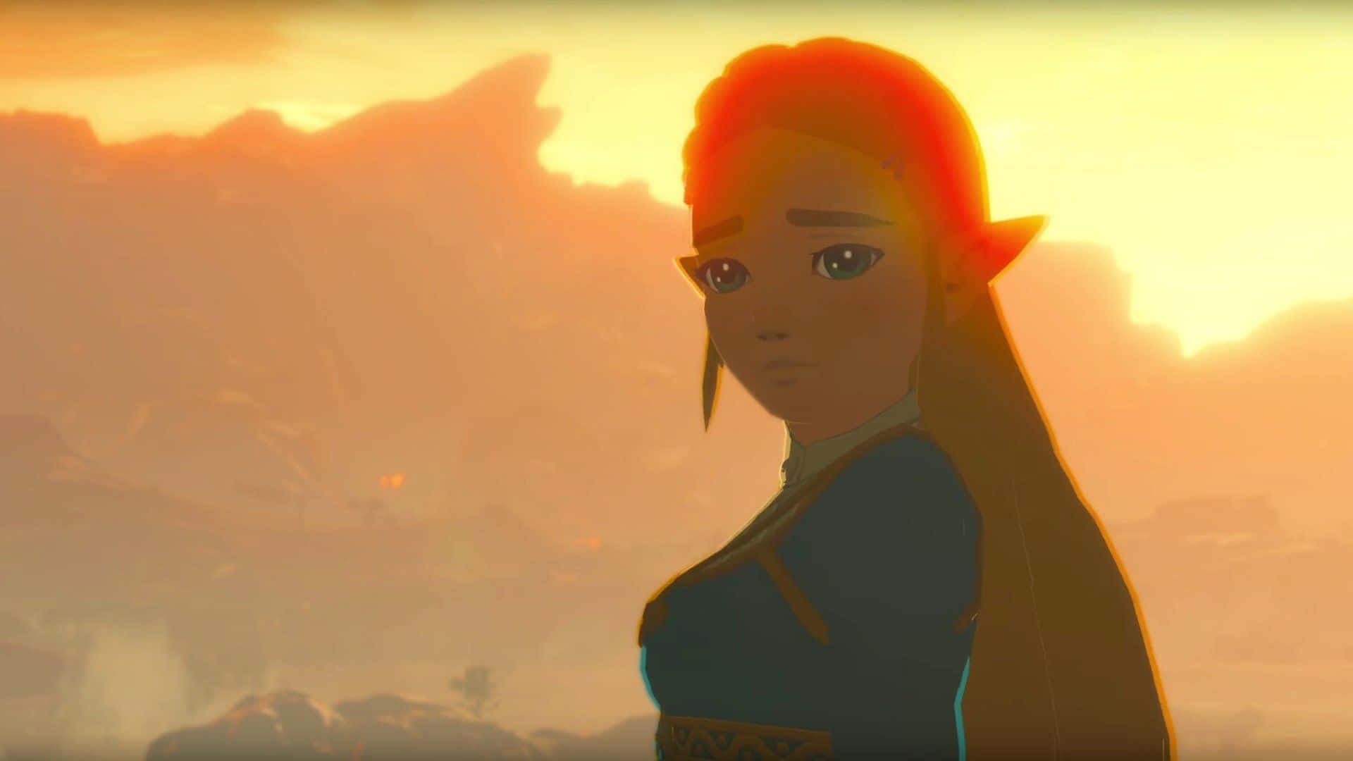 Prințesa Zelda Botw privire tristă Fundal