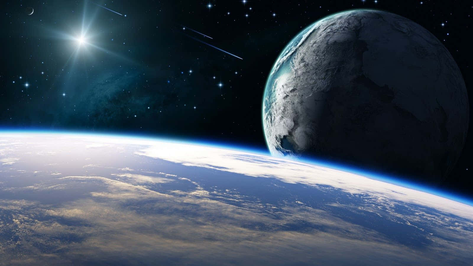 Priveliște Uimitoare a Peisajului Cosmic Fundal