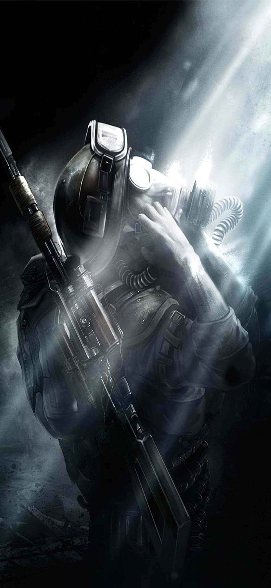 Privind la Lumina Strălucitoare iPhone X Metro Last Light Fundal