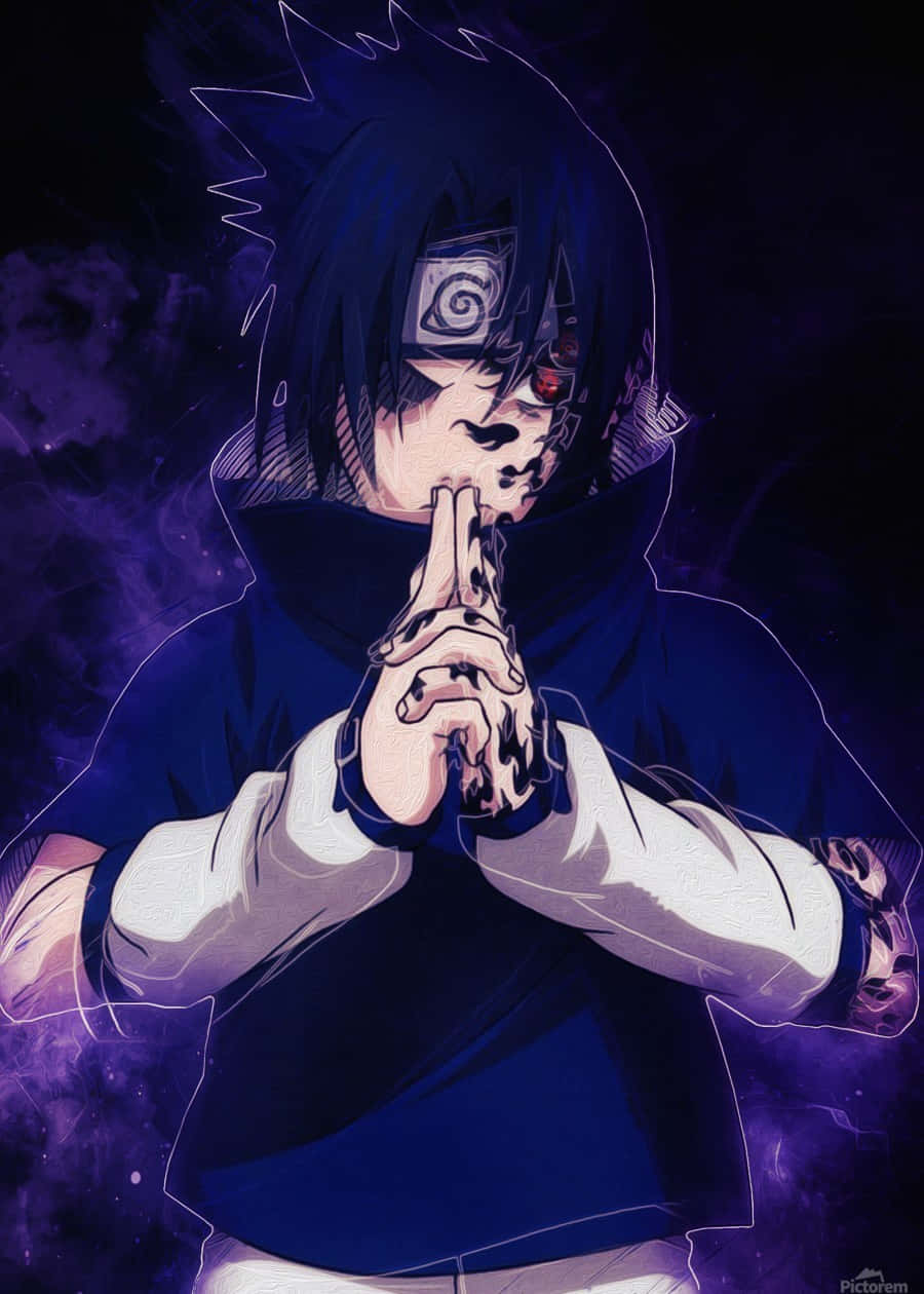 Prodigiul clanului Uchiha, Sasuke, își demonstrează puterea și măiestria Fundal